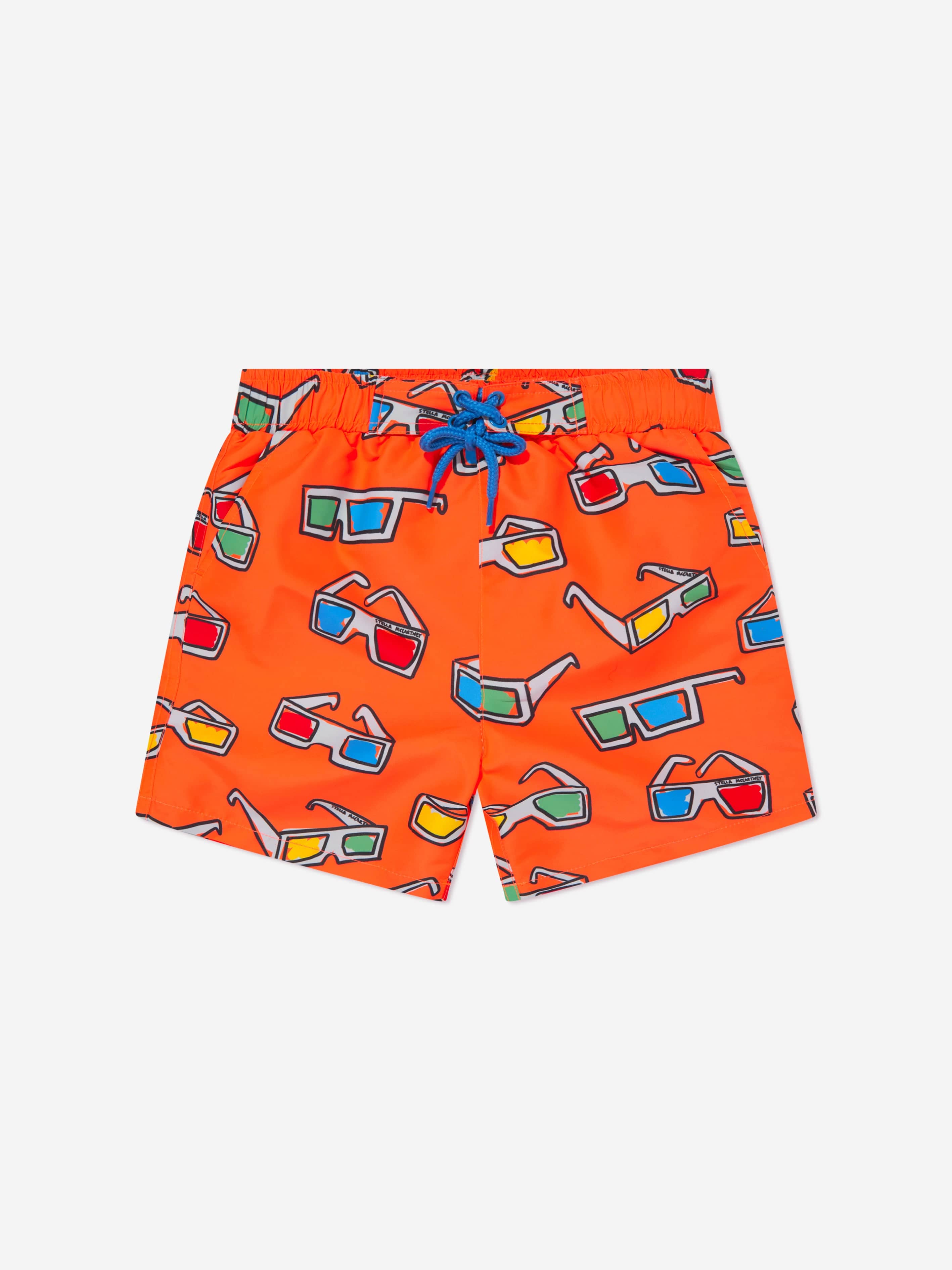 Stella McCartney Boys Sunglasses Swim Shorts in Orange Clearance Fake