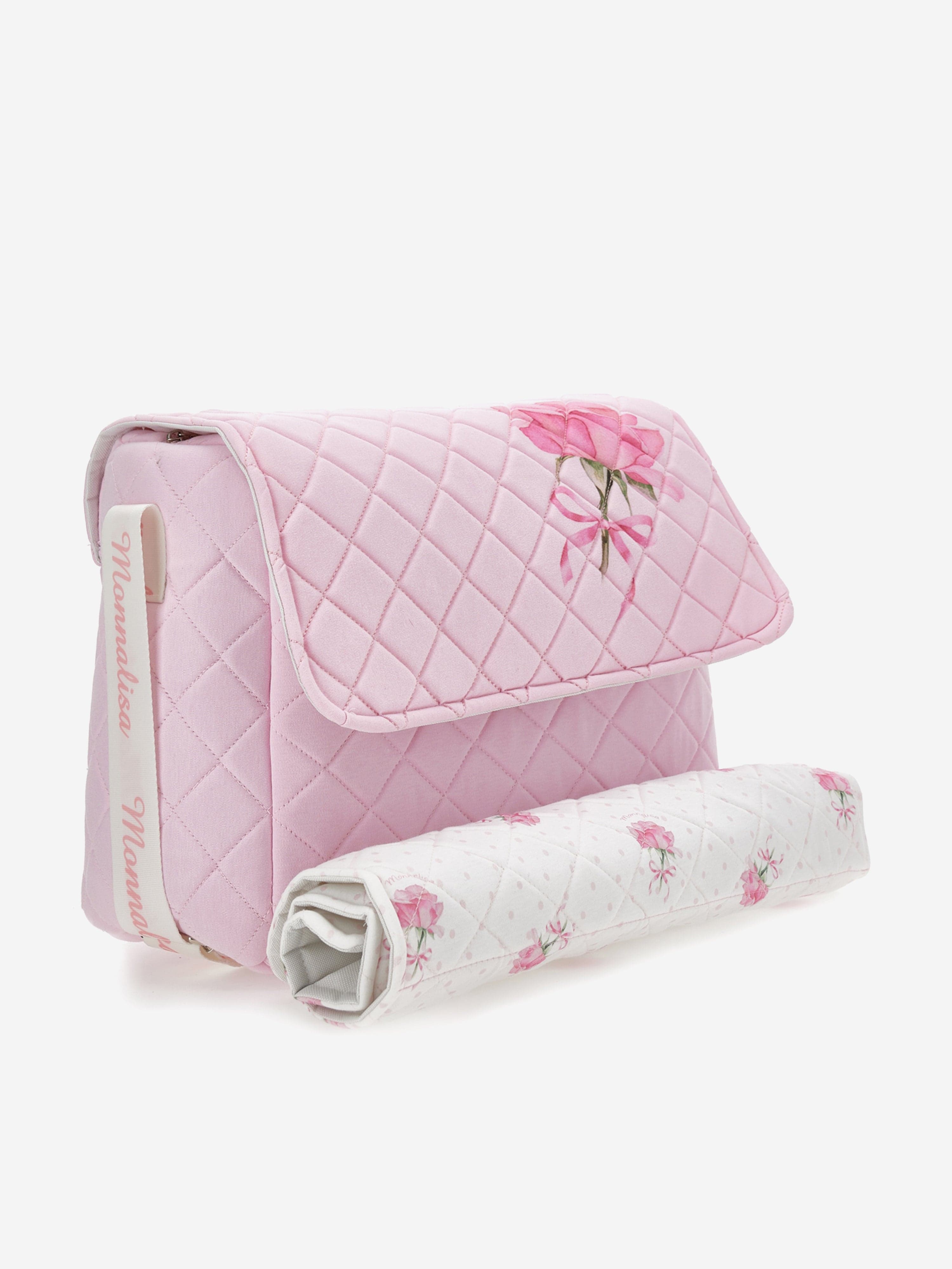 Baby Girls Quilted Rose Changing Bag in Pink (35cm) Sale How Much