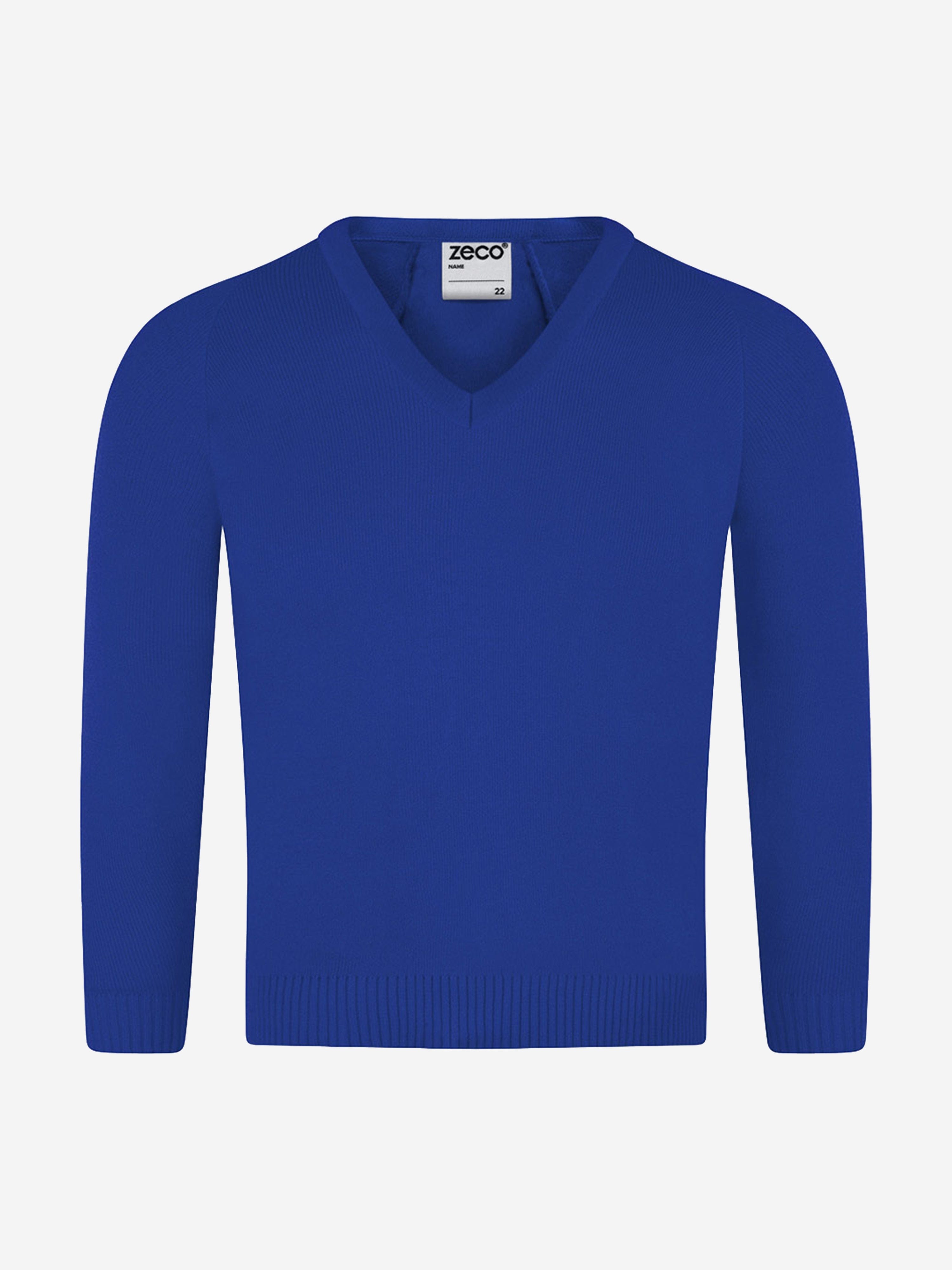 Zeco Kids School Knitted V-Neck Jumper in Blue Buy Cheap Cheapest Pice