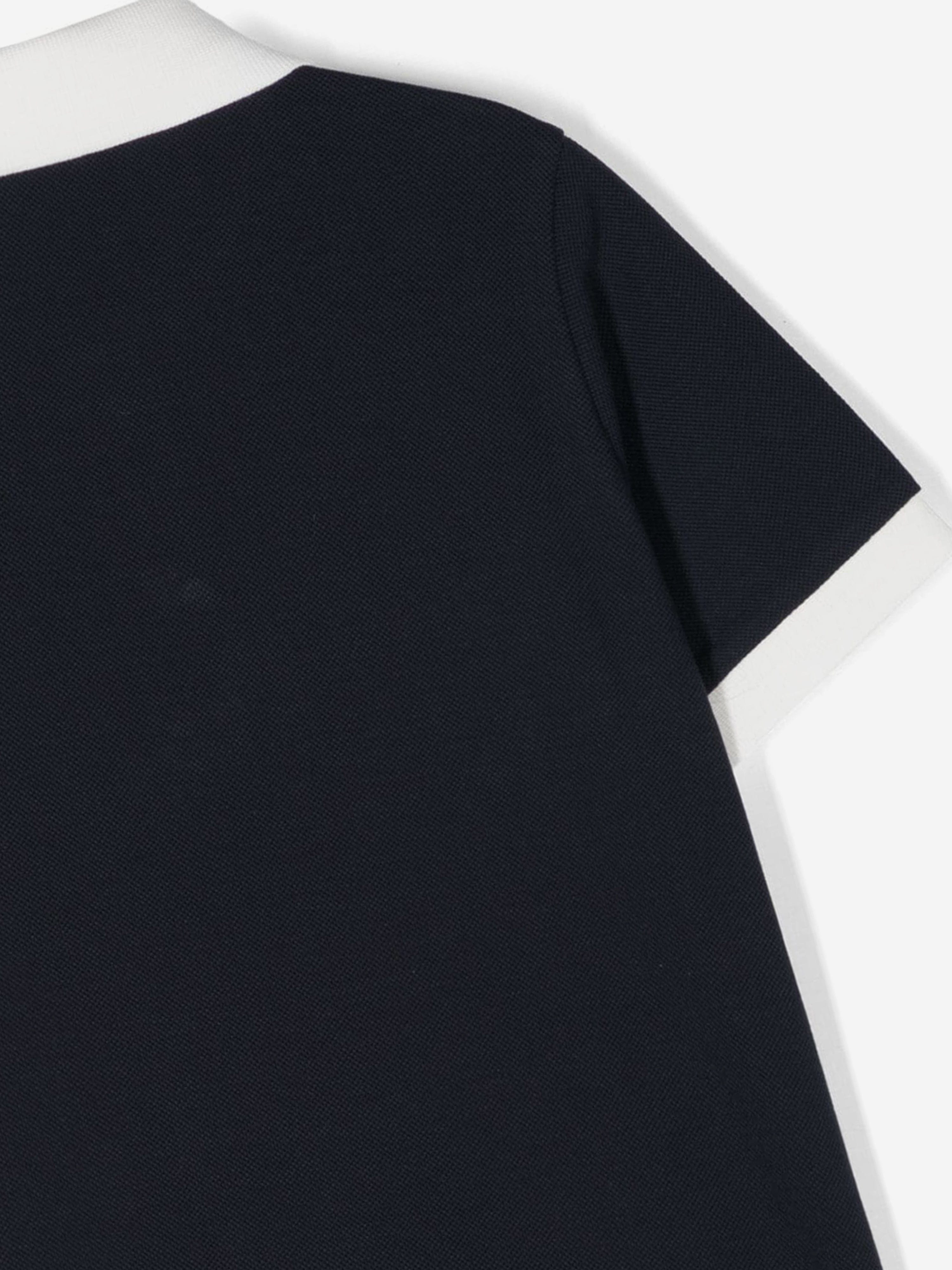Moncler Enfant Boys Logo Polo Shirt in Navy Buy Cheap Extremely