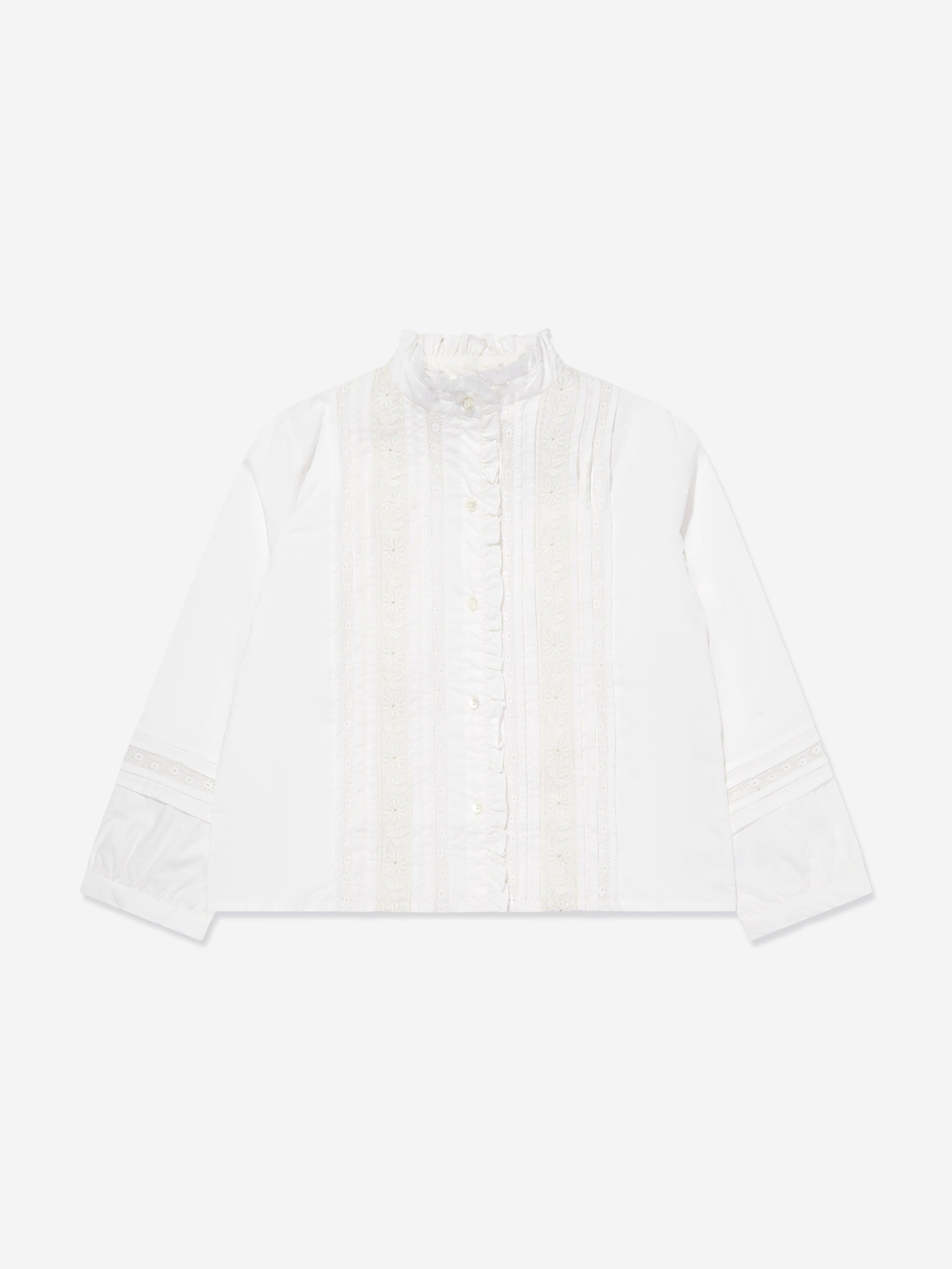Bonpoint Girls Freedom Blouse in White Professional Online