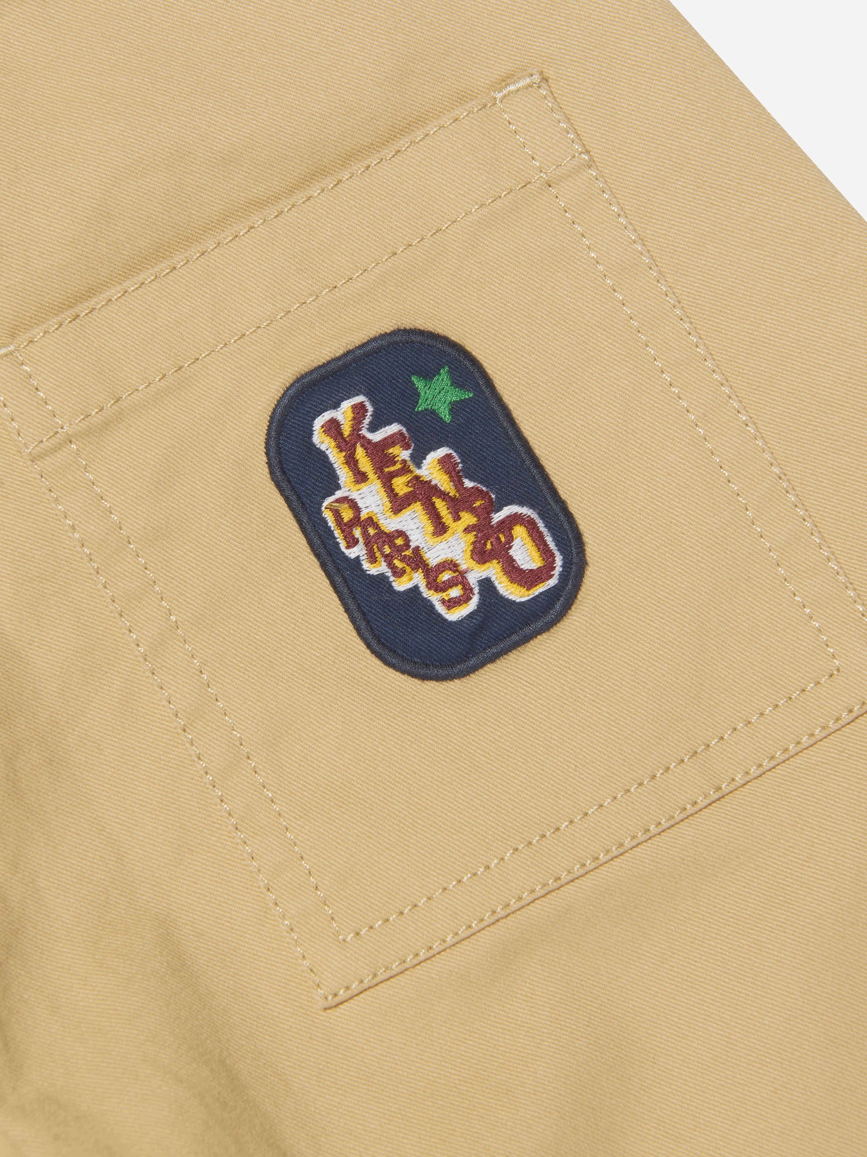 KENZO Kids Loose Fit Trousers in Beige Clearance Best Pices