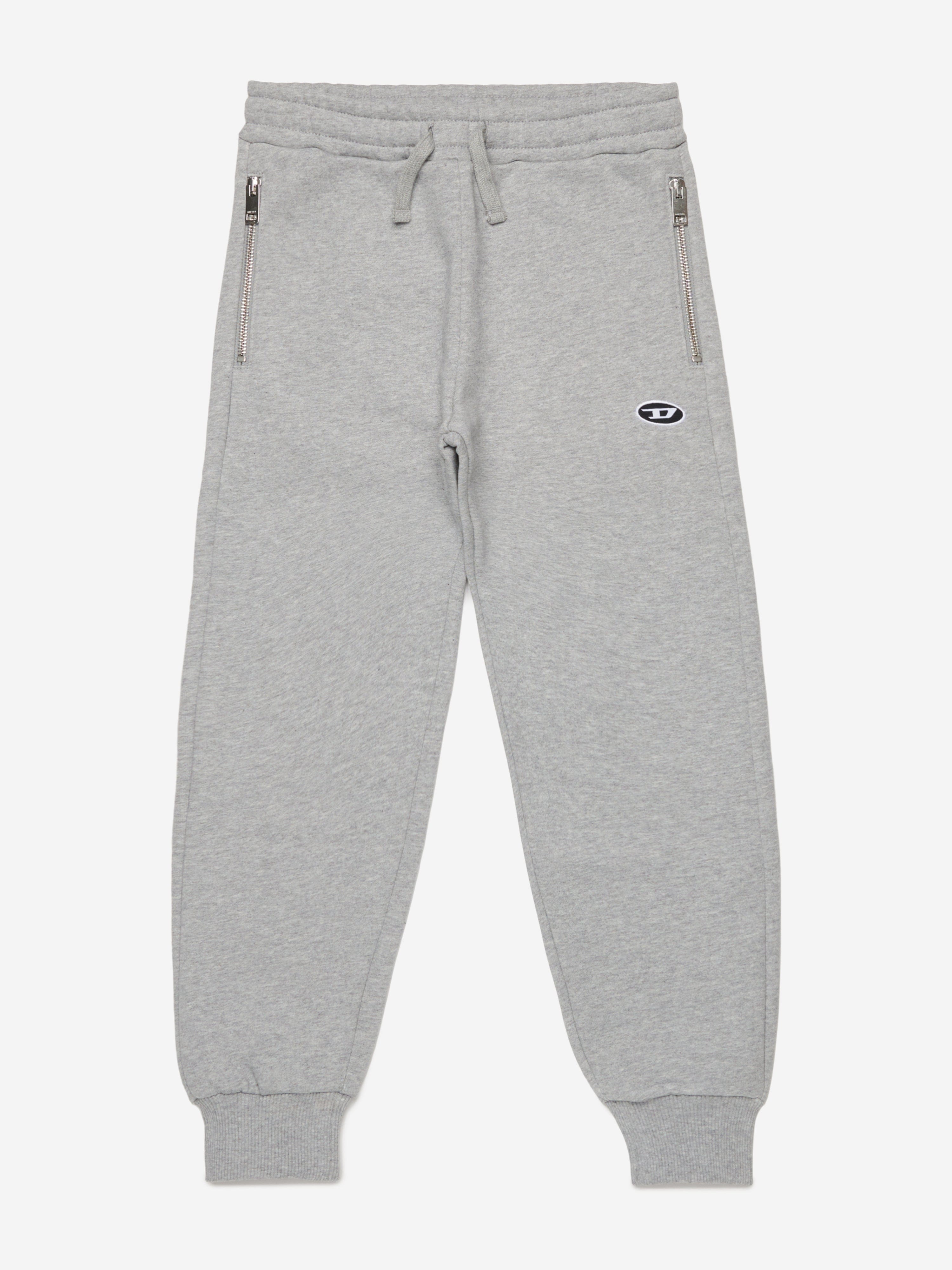 Diesel Boys Logo Joggers in Grey Cheap Fashionable
