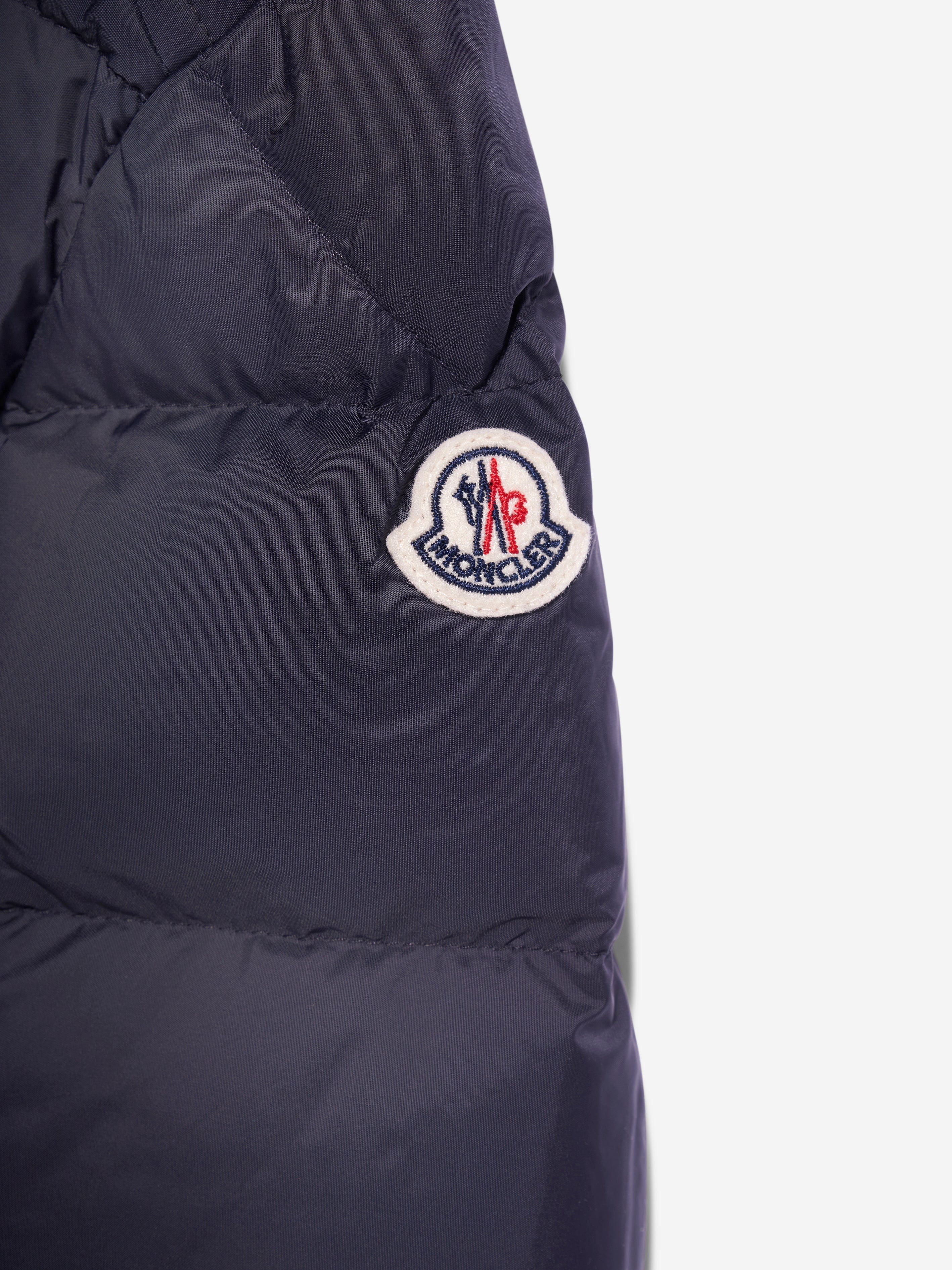 Moncler Enfant Boys Down Padded Merary Jacket in Navy Cheap Wholesale