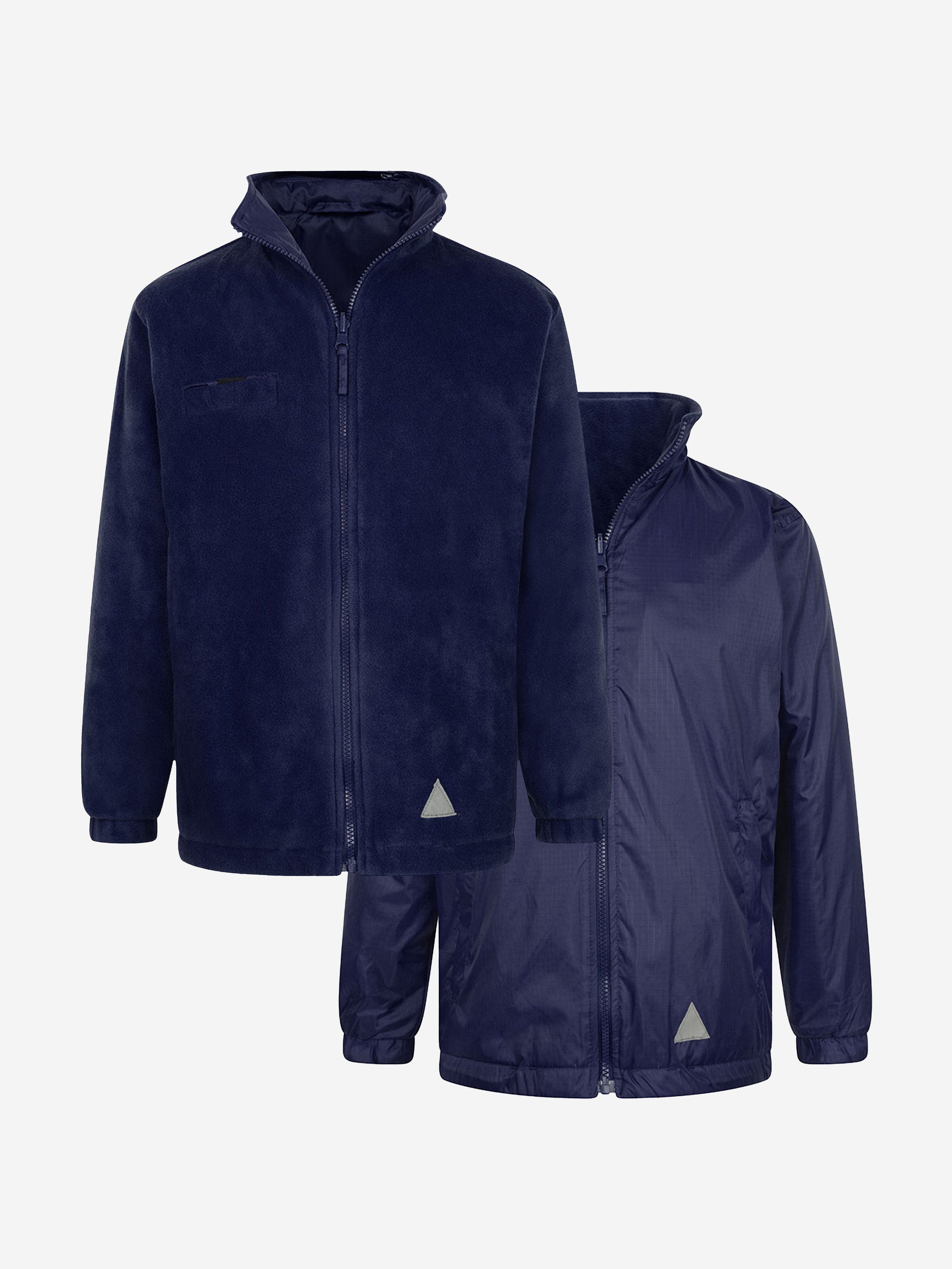 Zeco Kids School Reversible Fleece Jacket in Navy Sale Cheapest Pice