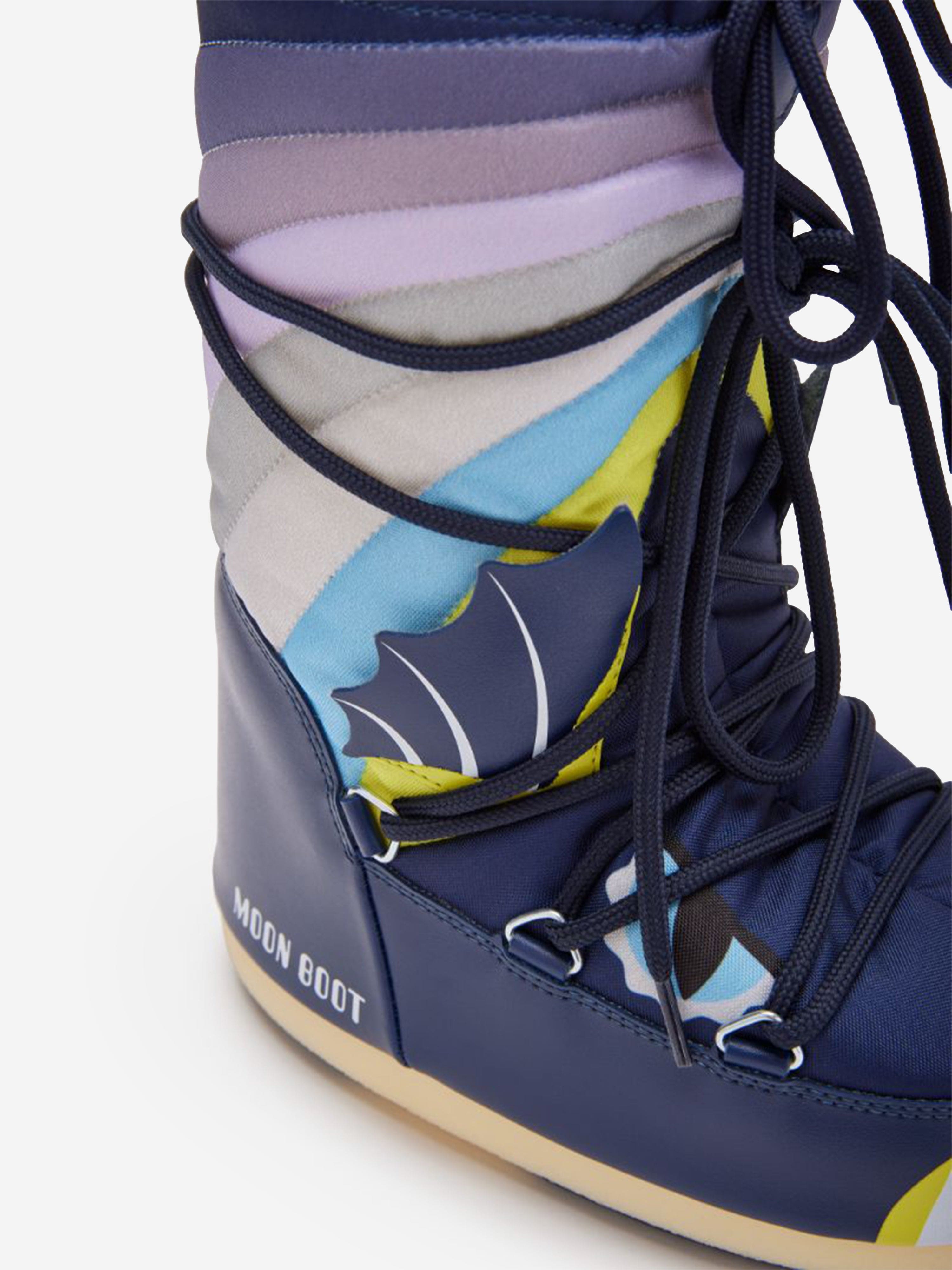 Moon Boot Boys Icon Dragon Boots in Blue Original Online