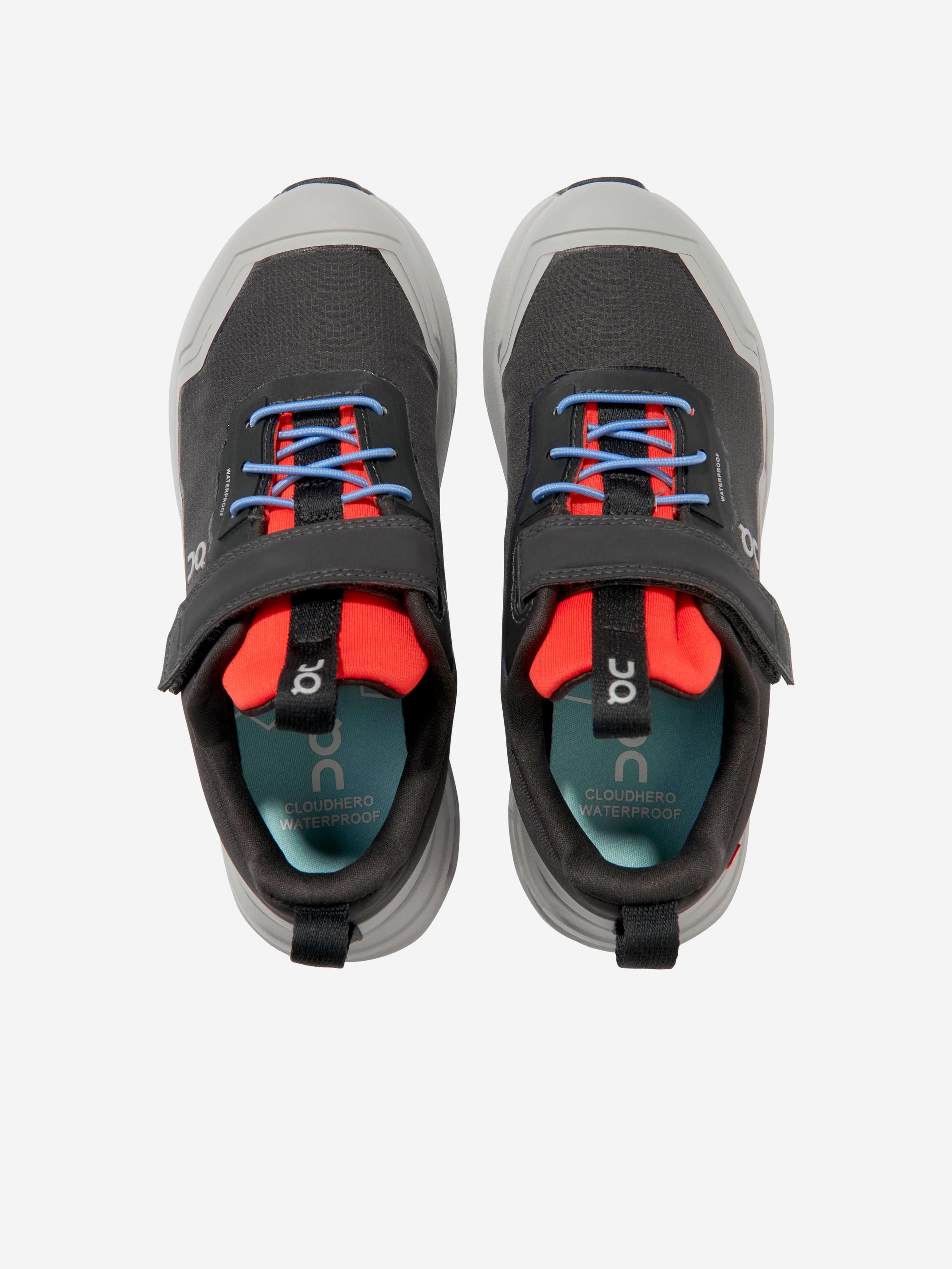 On Running Kids Cloudhero Waterproof Youth Trainers in Black Pices Online