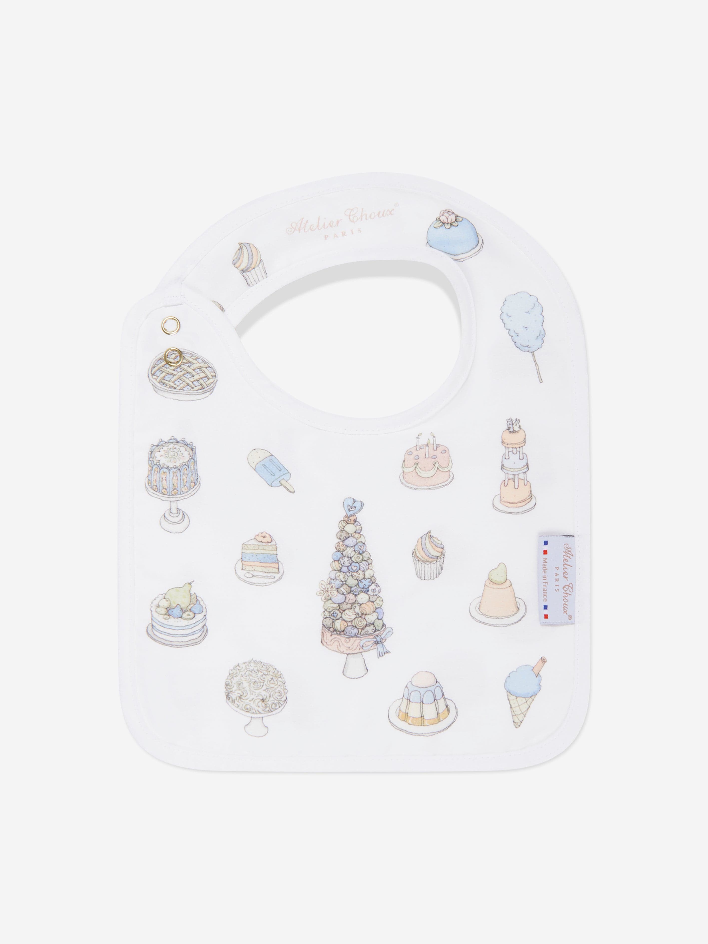 Atelier Choux Baby Girls Sweetie Pie Carr¨¦ and Satin Bibs Set in Pink Cheap Fake