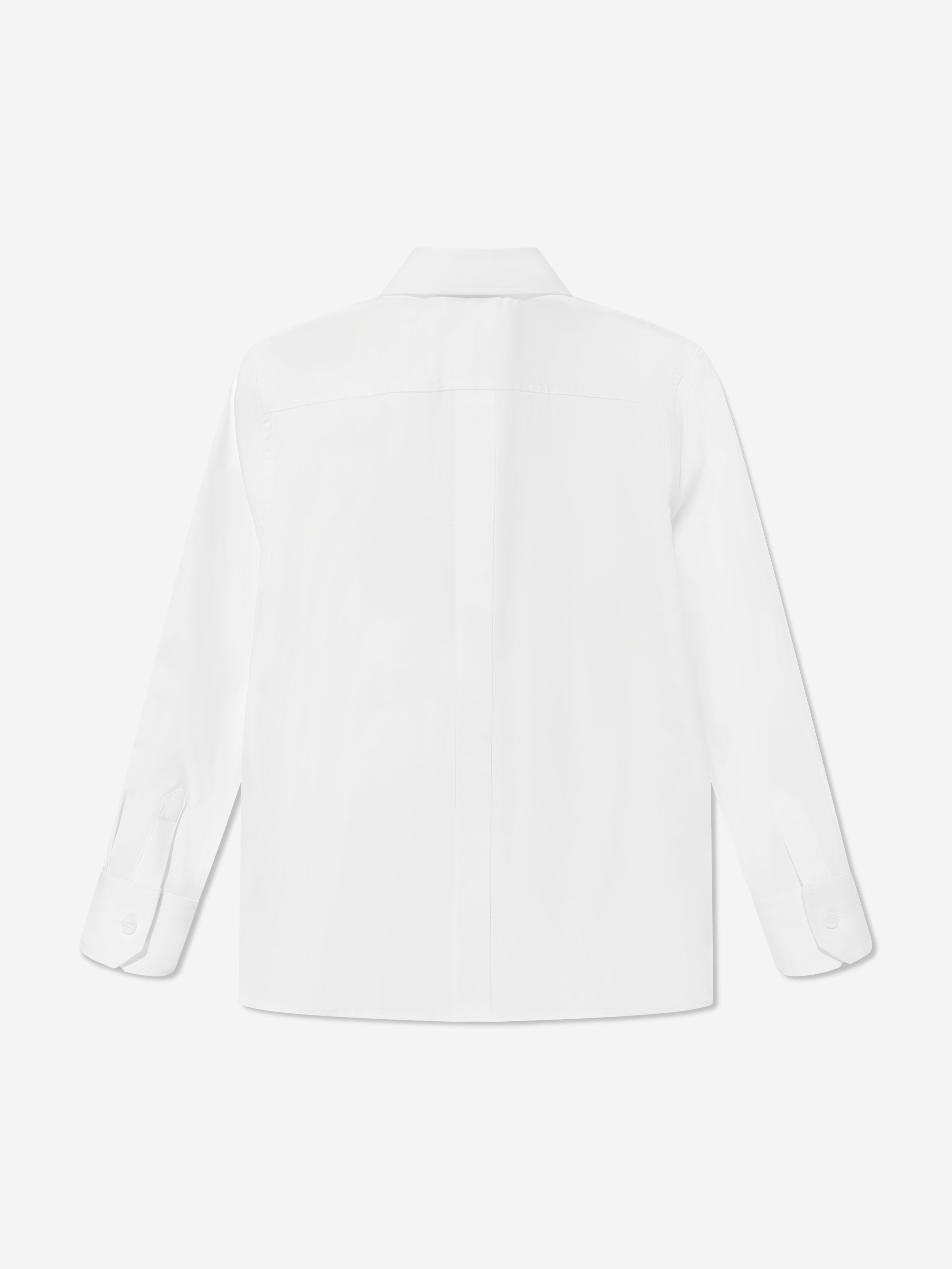Dolce & Gabbana Boys Long Sleeve Logo Shirt in White Visit Online