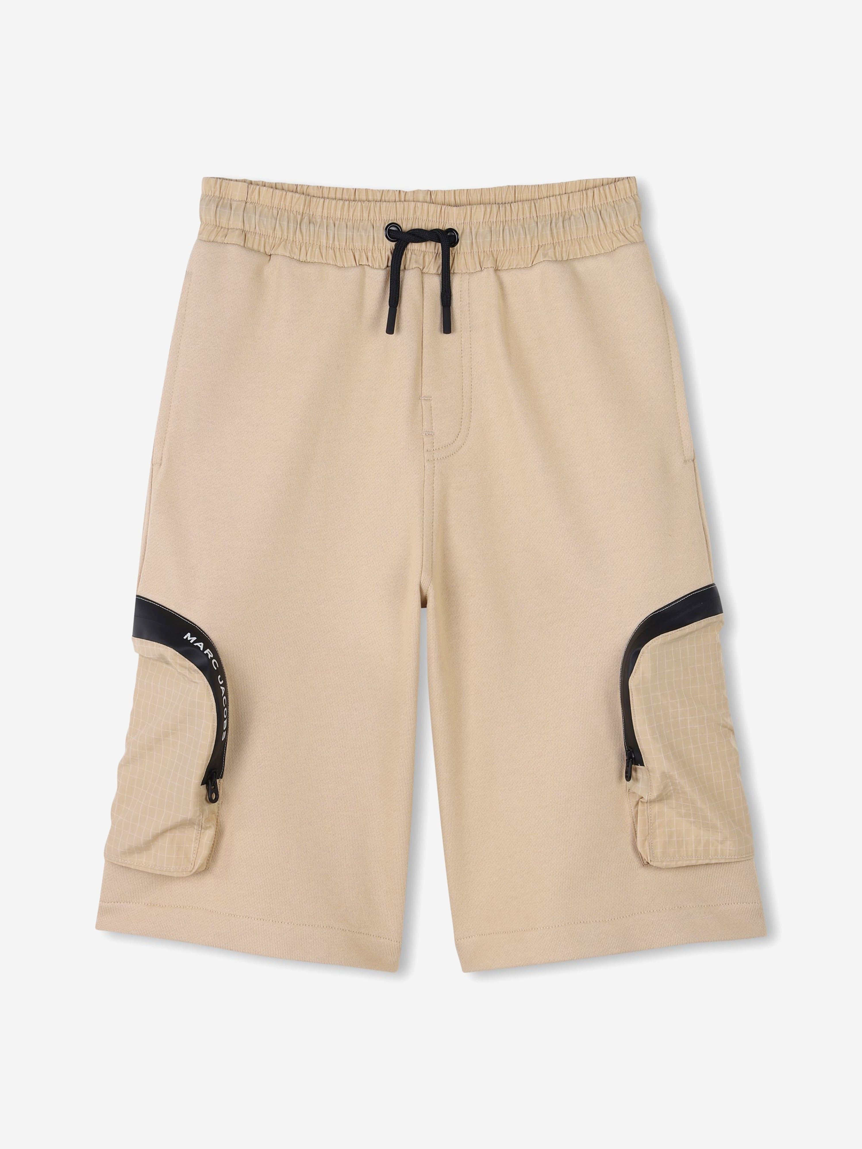 Boys Pocket Bermuda Shorts in Beige Store Sale Online
