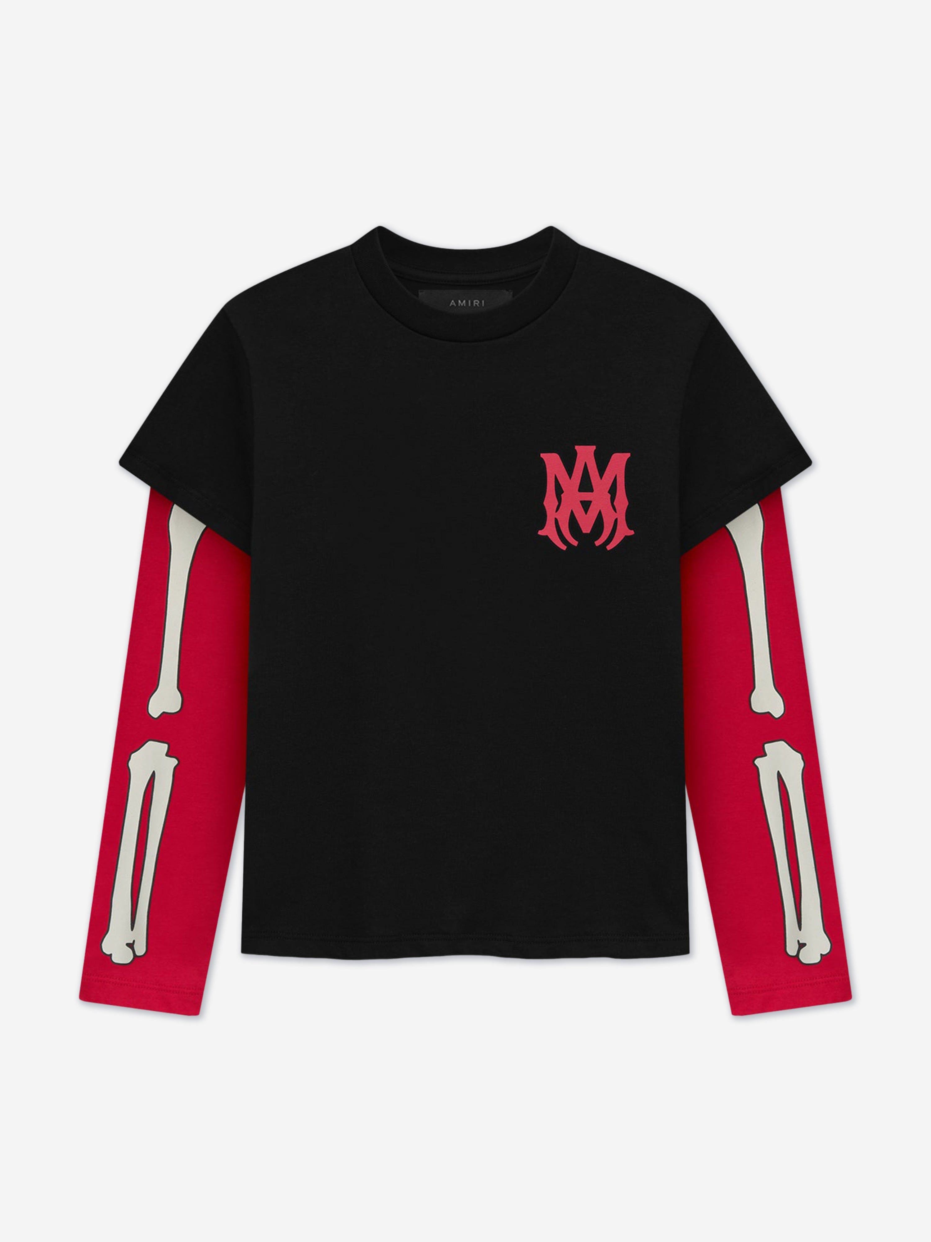 Kids Bones Long Sleeve T-Shirt in Black 2025 Unisex For Sale