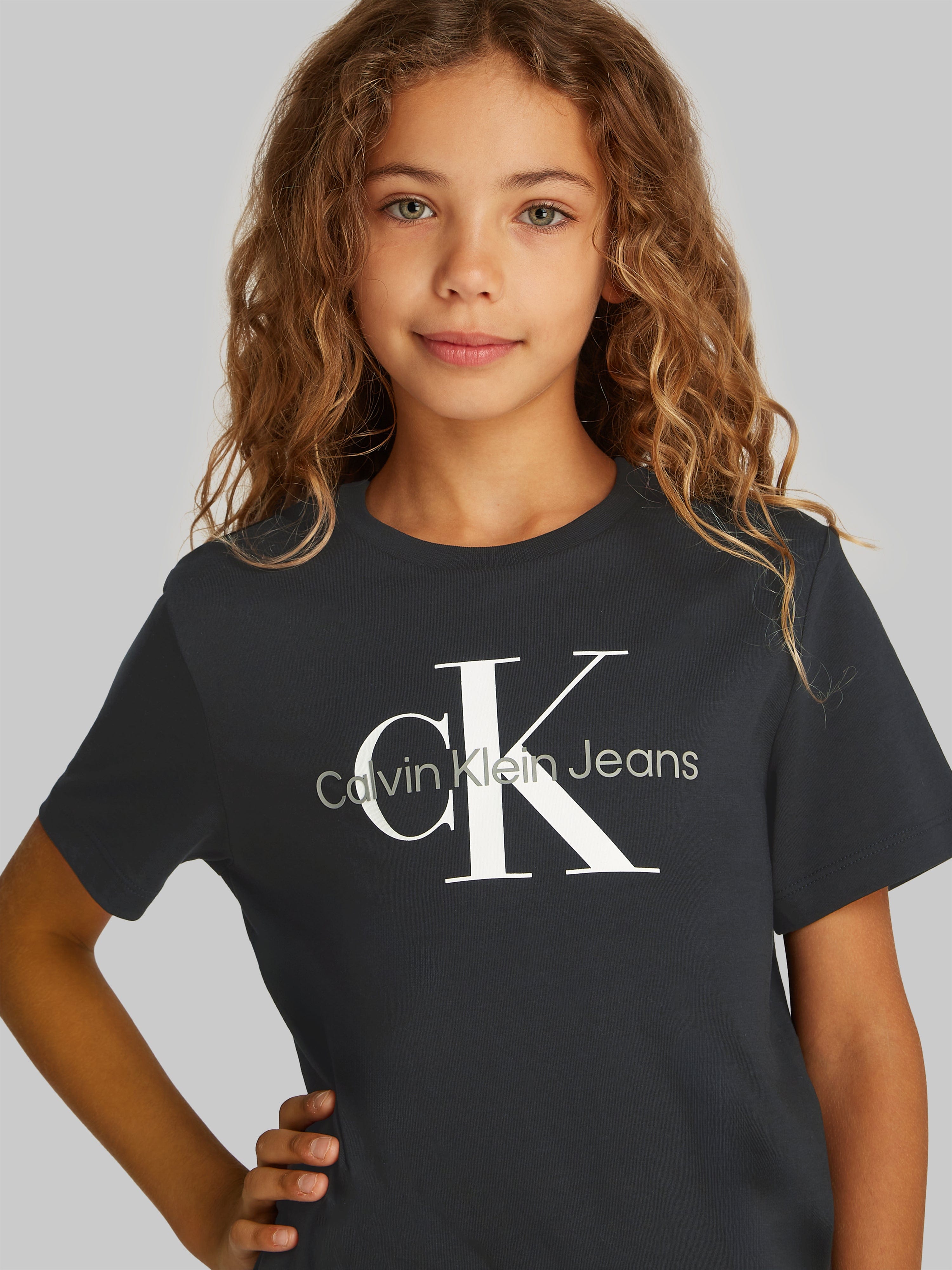 Calvin Klein Kids CK Monogram T-Shirt in Black Many Kinds Of Sale Online