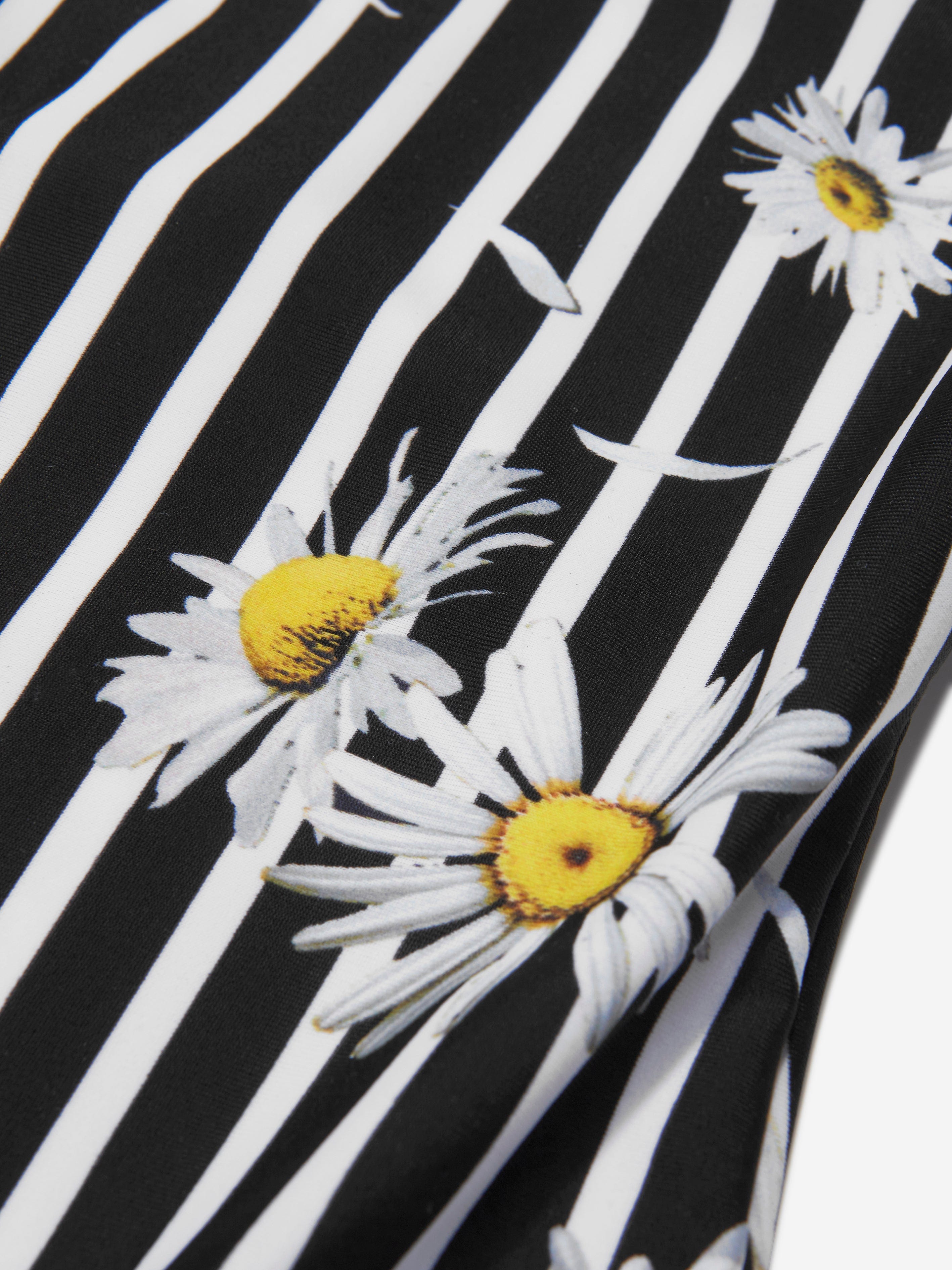 Nessi Byrd Girls Striped Daisy Print Ornella Swimsuit (UV50 Sun Protection) Amazing Pice