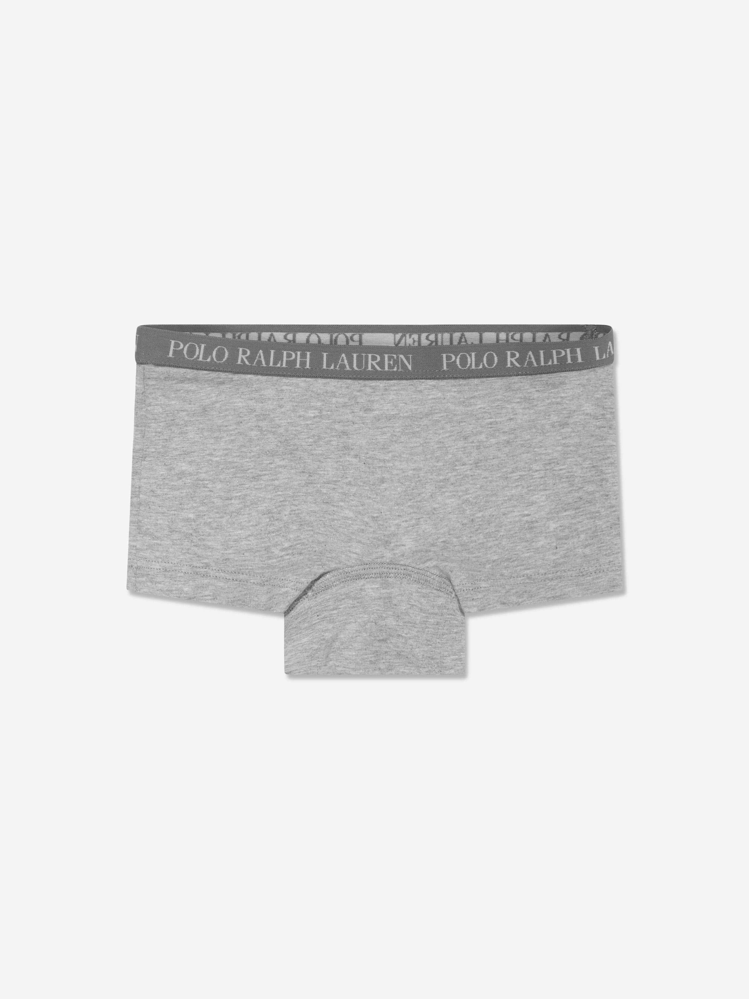 Ralph Lauren Girls 2 Pack Boxer Briefs Set in Grey Free Shipping Shop Offer