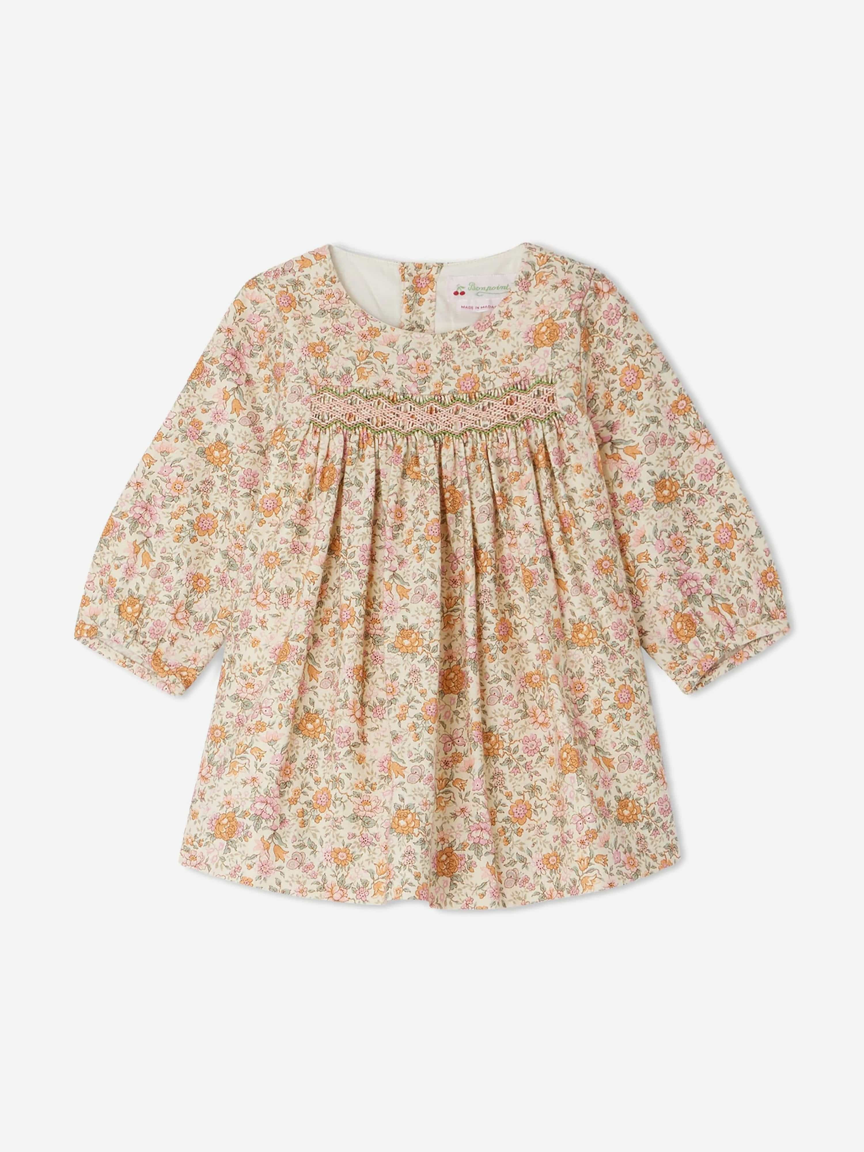 Bonpoint Baby Girls Felicie Smocked Dress in Multicolour Online Online High Quality