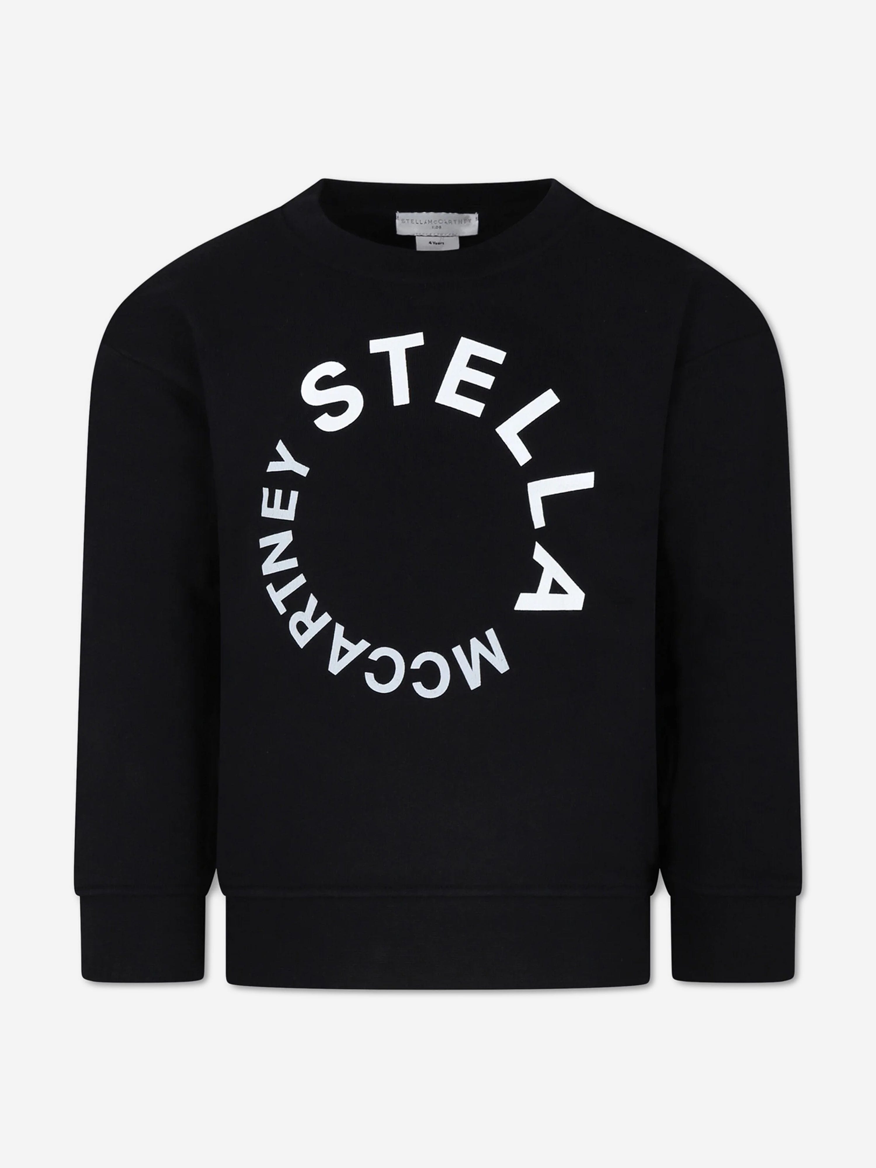 Stella McCartney Boys Circle Logo Sweatshirt in Black Buy Online Cheap Pice
