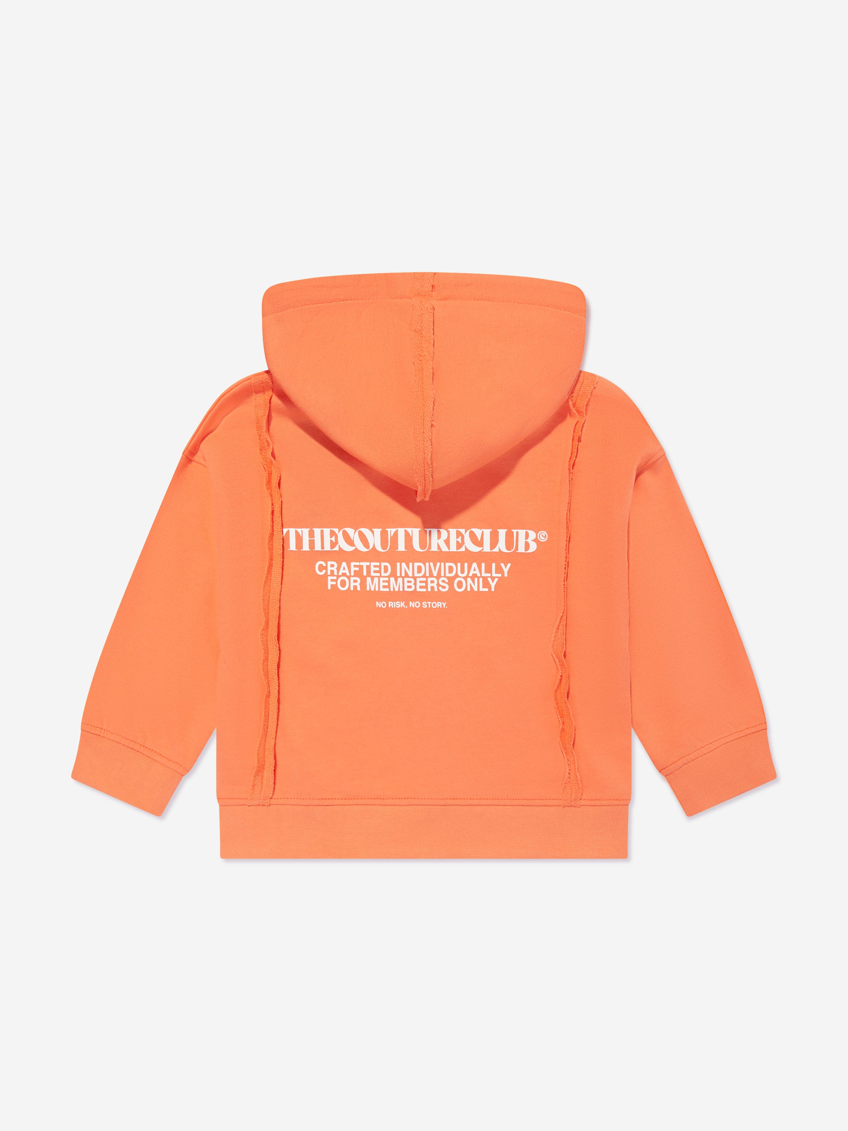 The Couture Club Kids Raw Seam Members Only Zip Up in Orange Cost Cheap Online