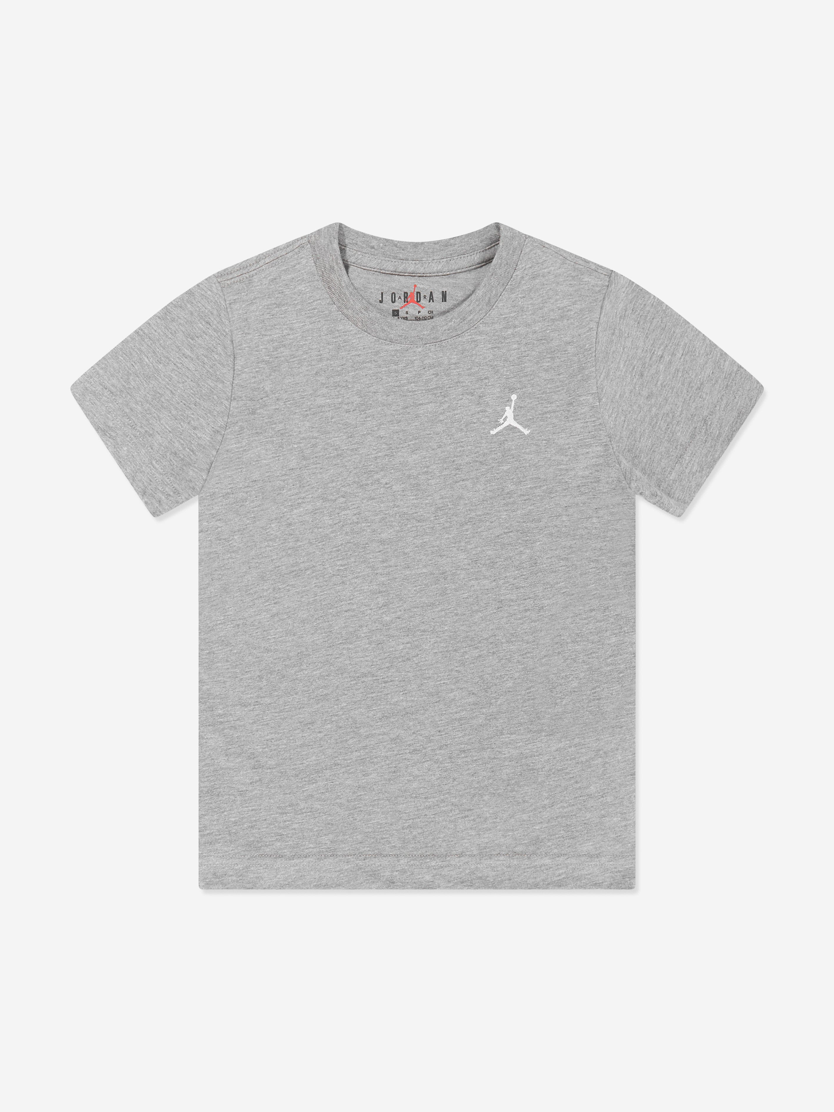 Jordan Boys Jumpman Air Embroidered T-Shirt in Grey Wholesale Pice Cheap Online