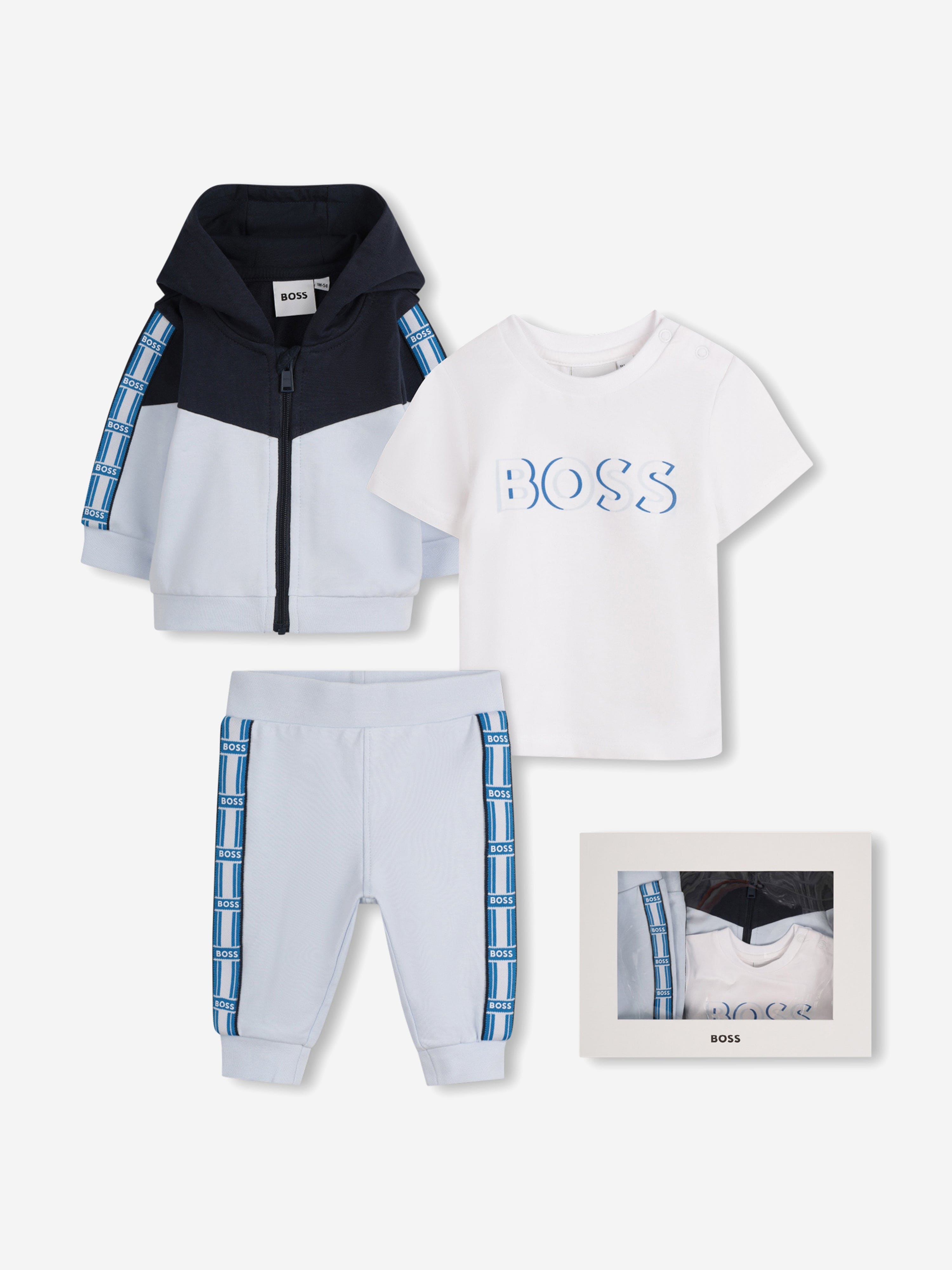 BOSS Baby Boys Tracksuit Set in Blue Outlet 100% Authentic