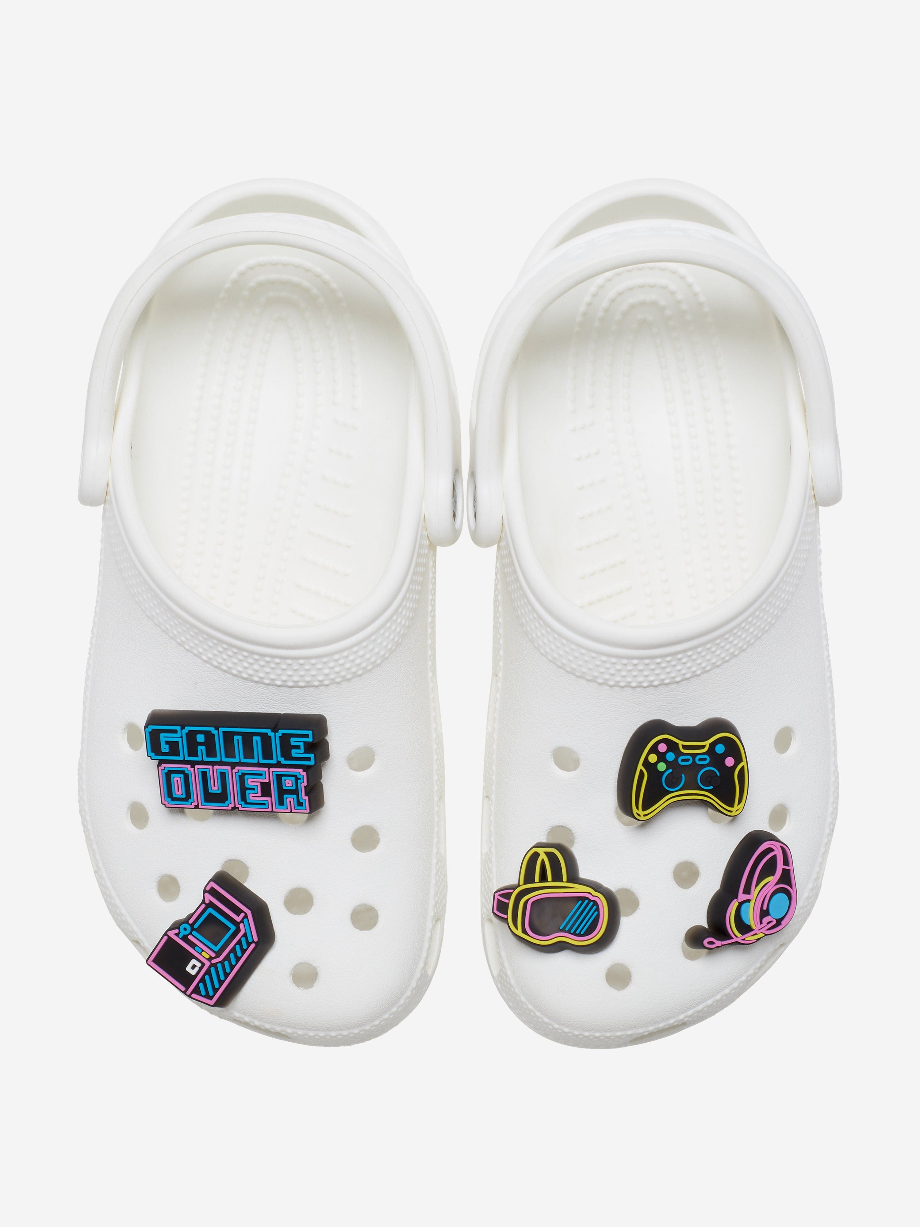 Crocs Kids Lights Up Neon Gamer Jibbitz Charm 5 Pack in Multicolour Sale Manchester