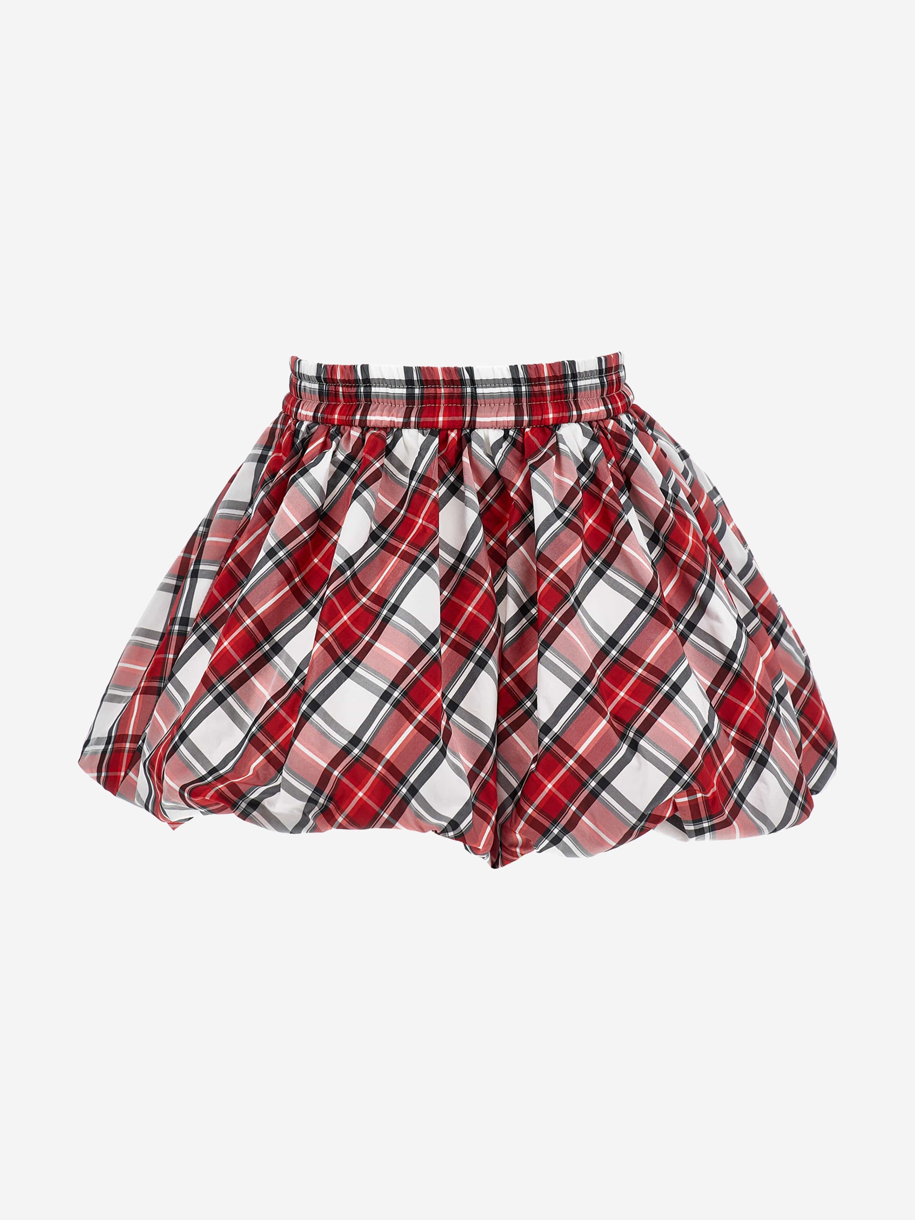 Monnalisa Baby Girls Tartan Taffeta Balloon Skirt in Red For Nice Online