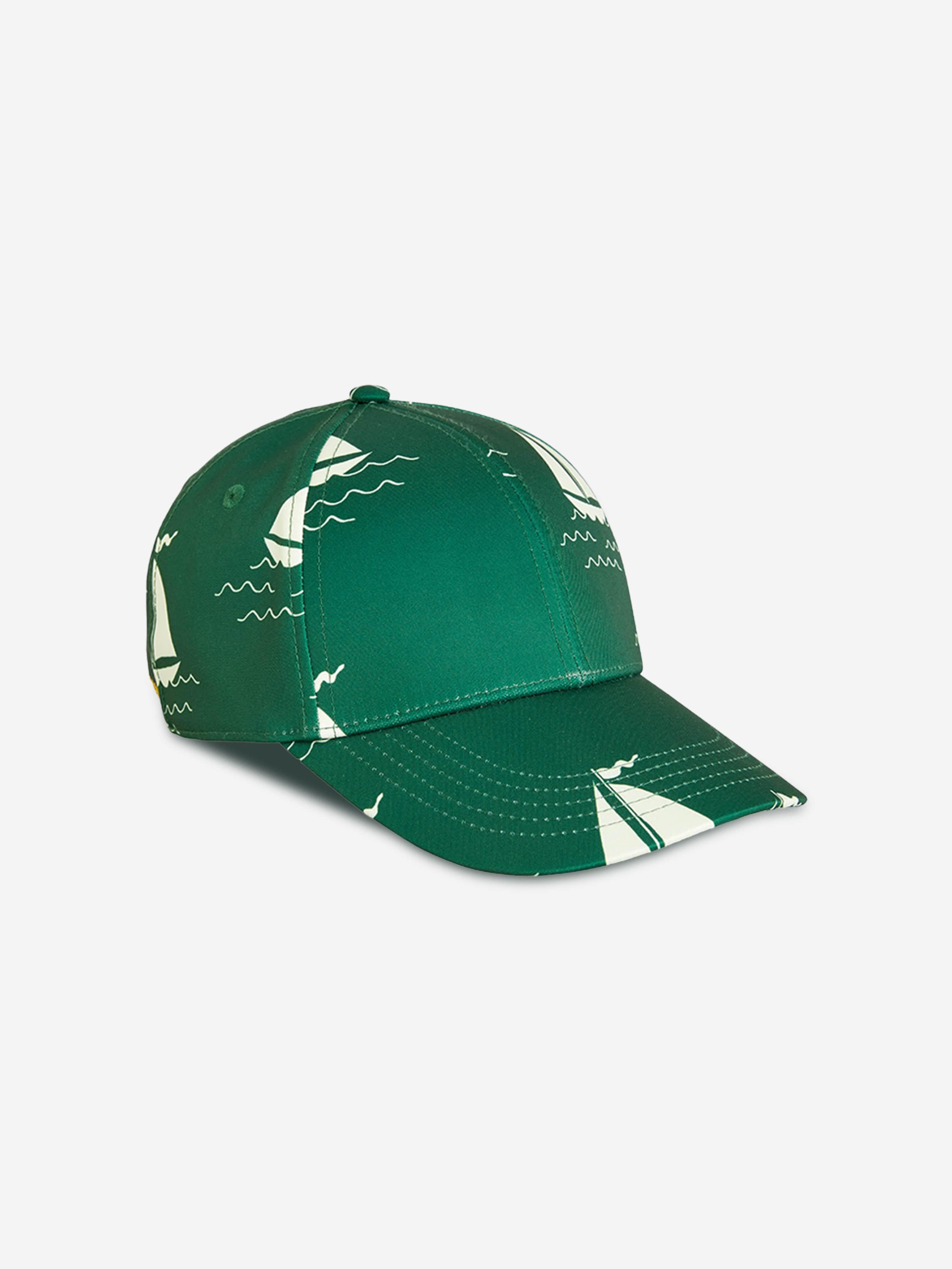 Baby Boys Sailing Boats Cap in Green Outlet Pices