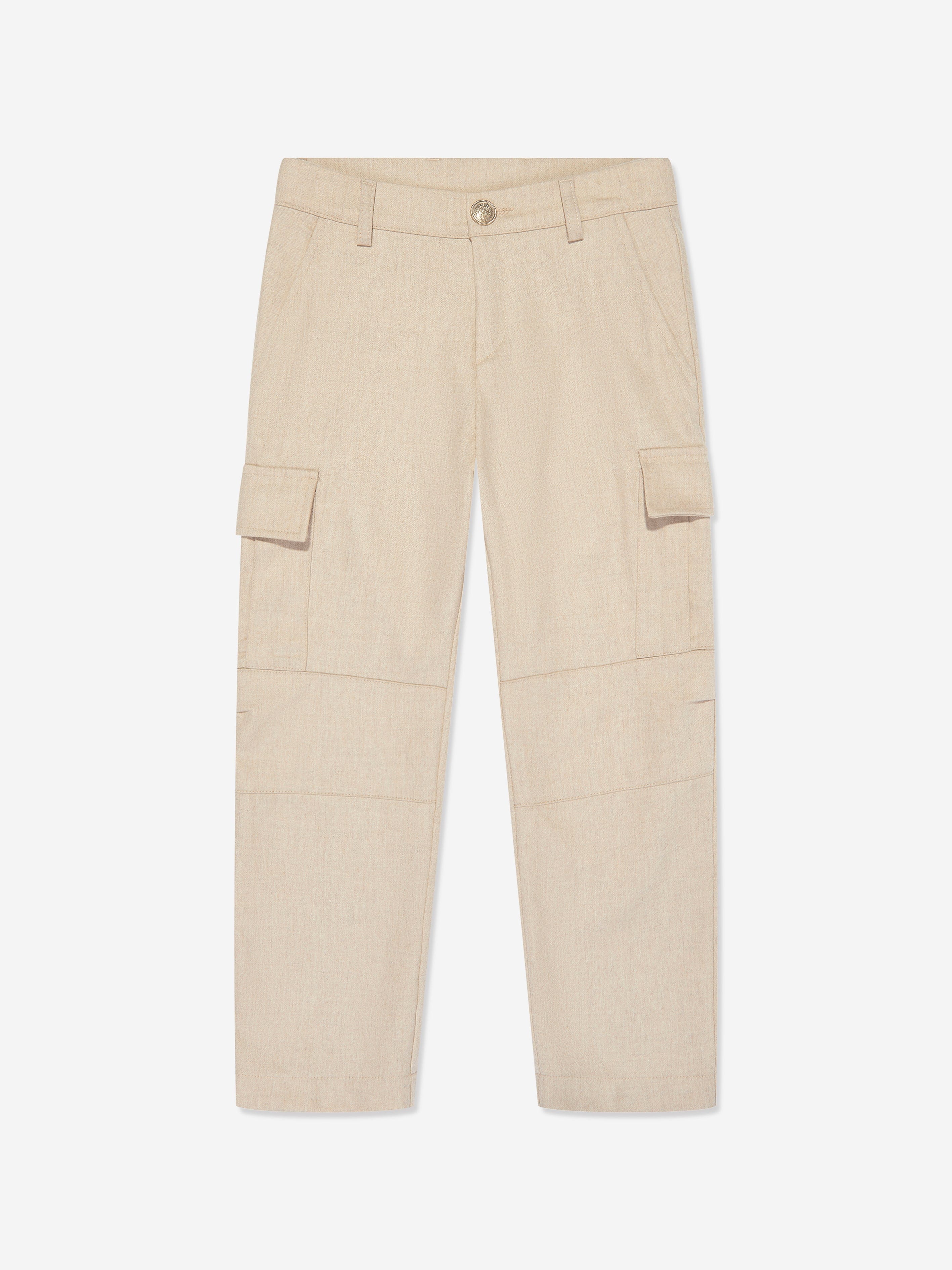 Eleventy Boys Cargo Trousers in Beige Low Pice For Sale