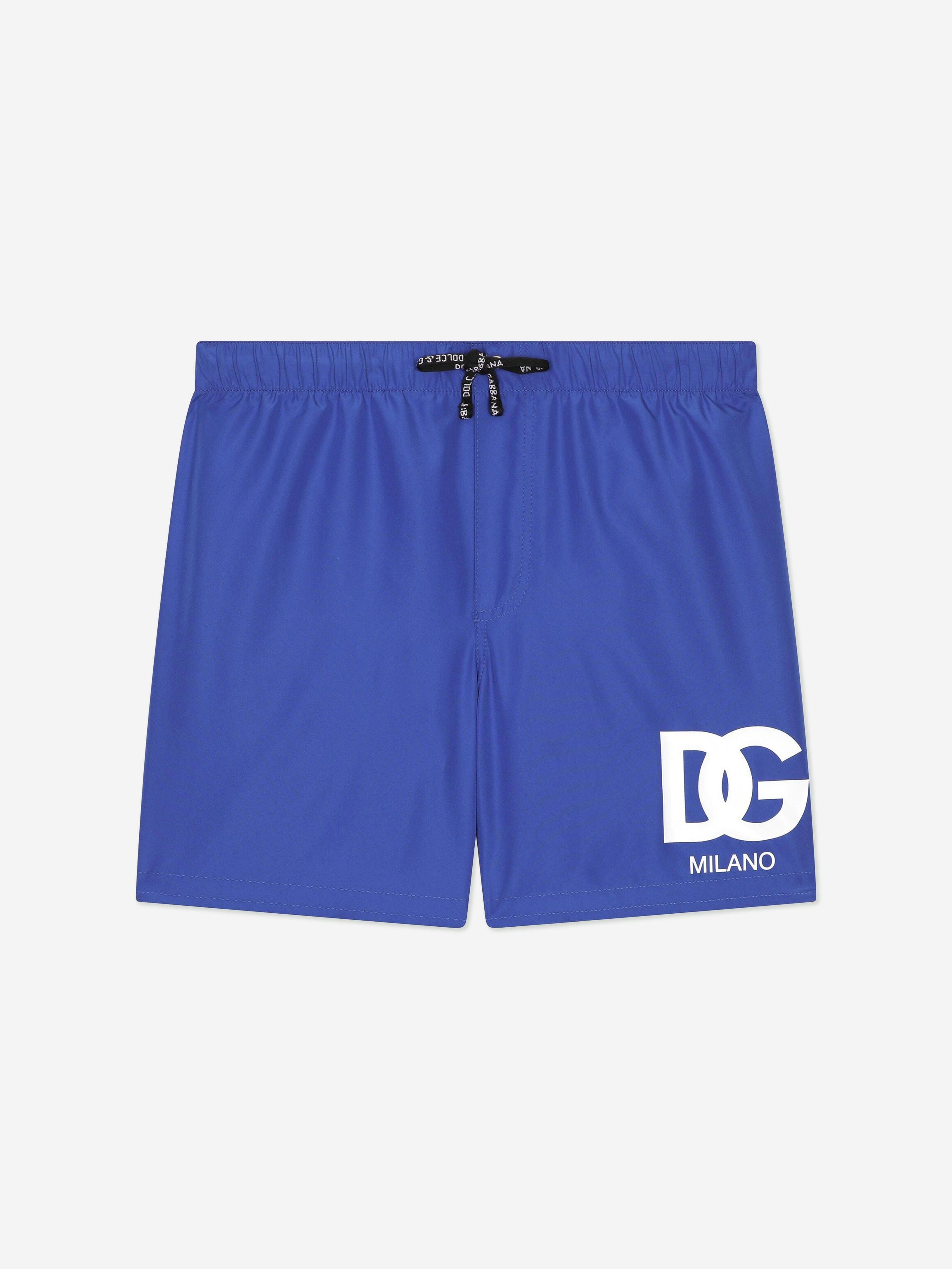 Dolce & Gabbana Boys Milano Logo Swim Shorts in Blue New For Sale
