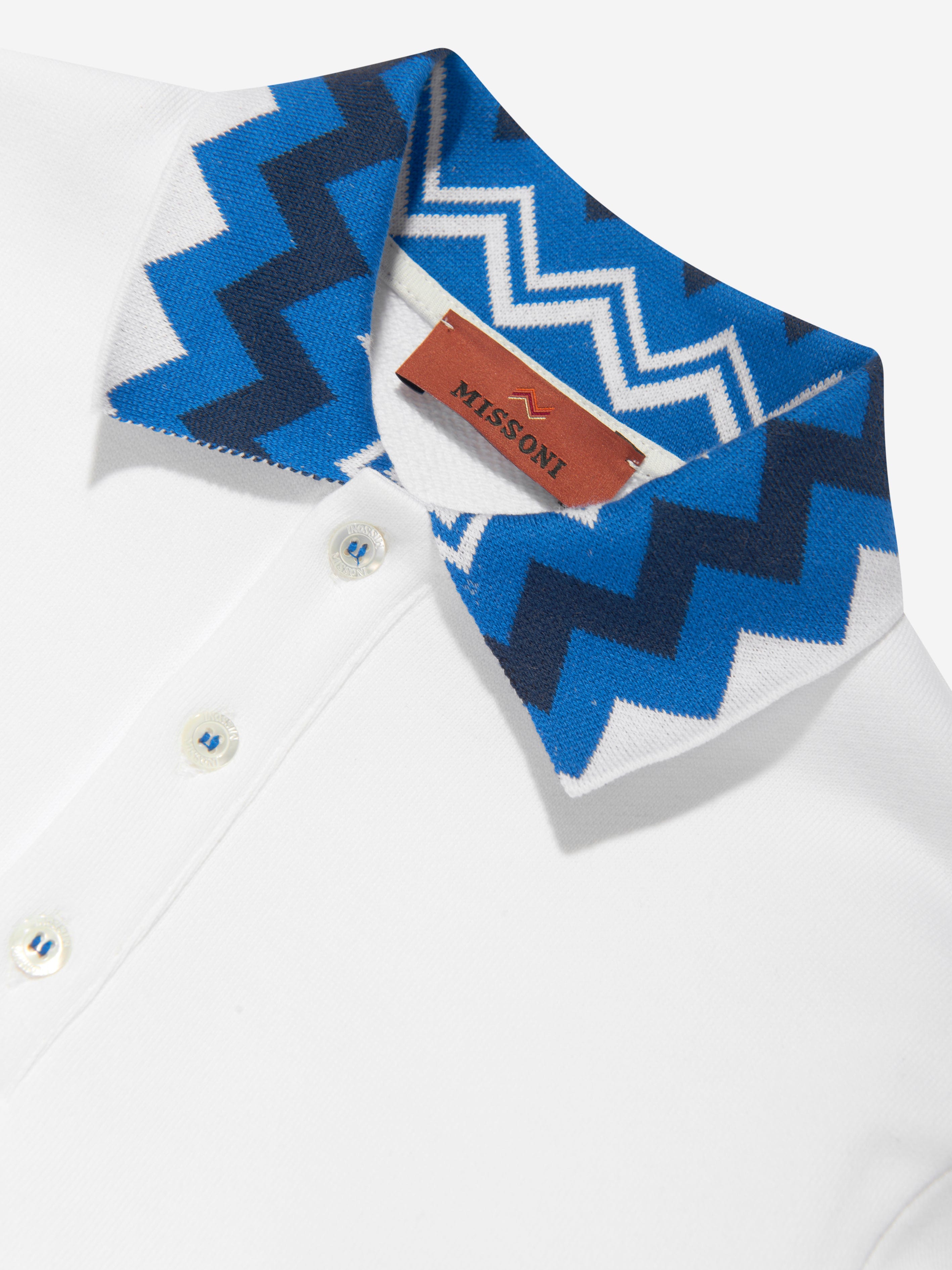 Missoni Boys Zigzag Collar Sweatshirt in White Discount Largest Supplier