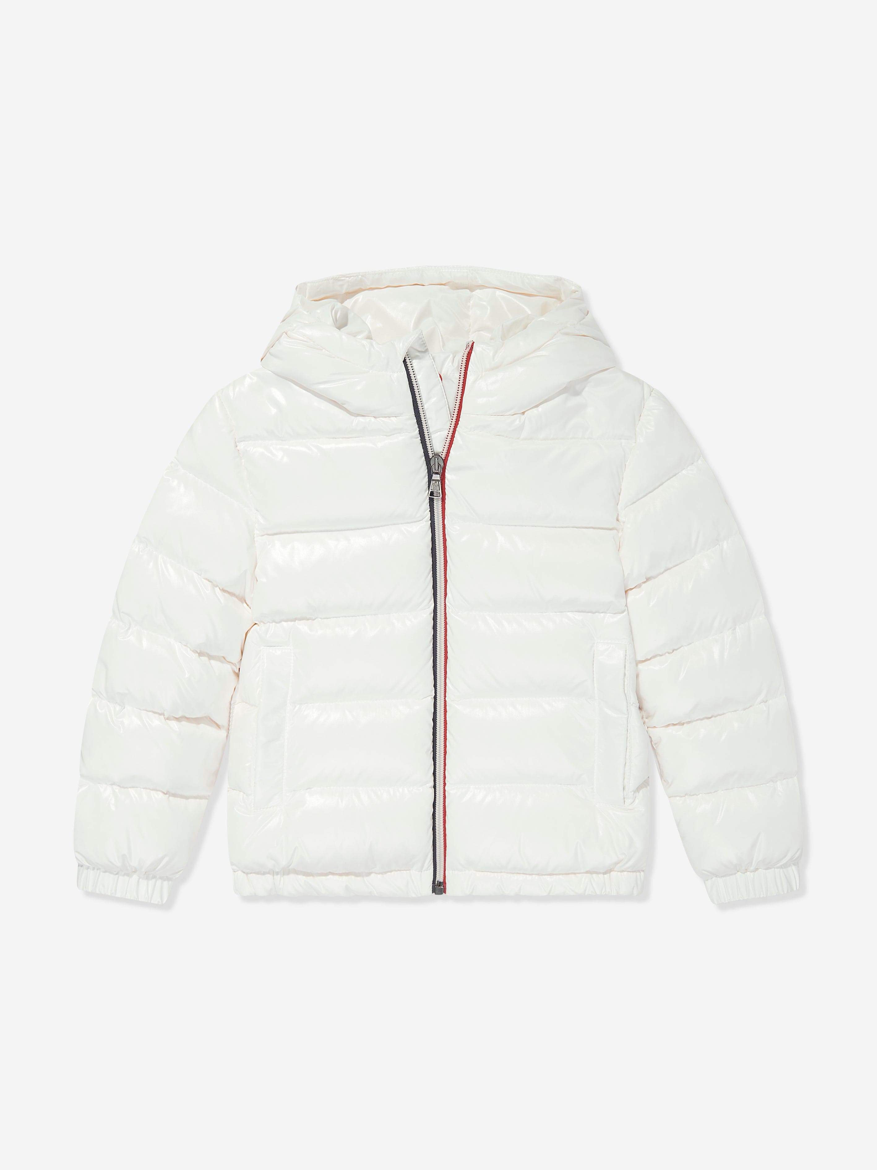 Moncler Enfant Boys Down Padded New Aubert Jacket in White Footlocker Finishline For Sale