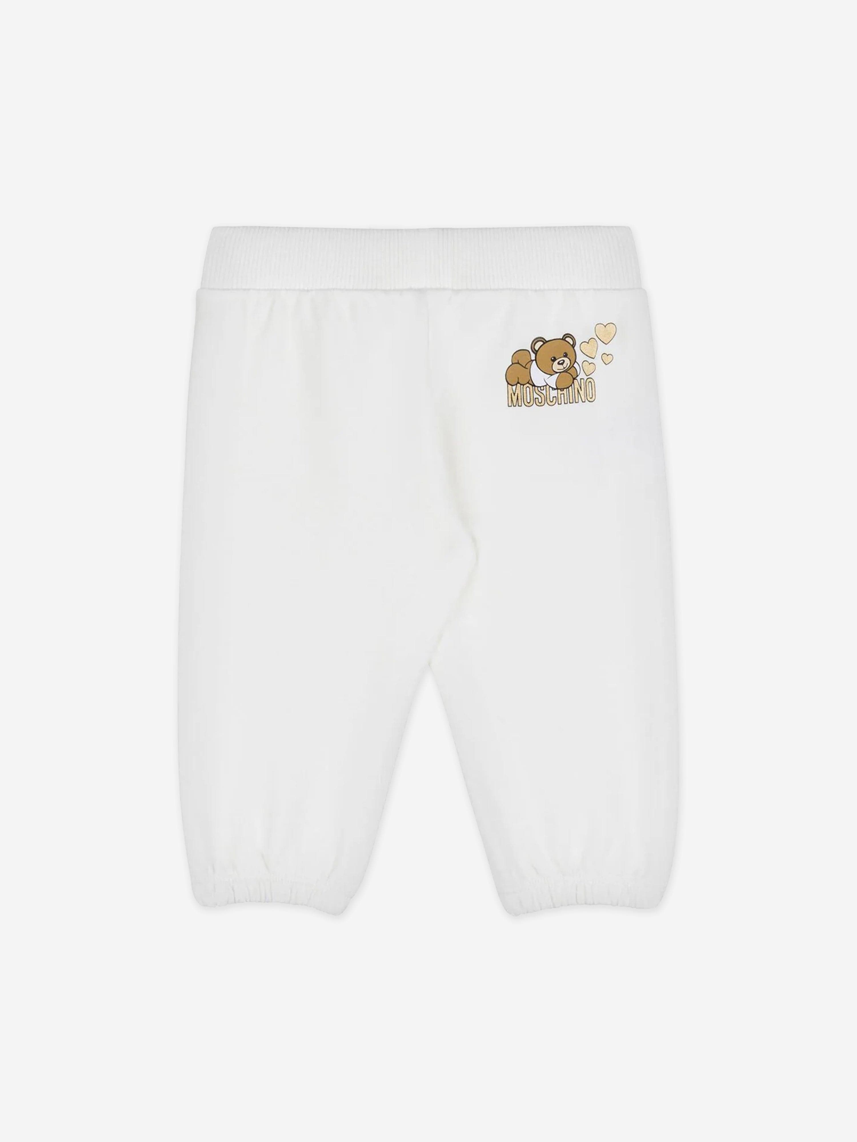 Moschino Baby Girls Bear Logo Tracksuit in Ivory Best Wholesale Sale Online