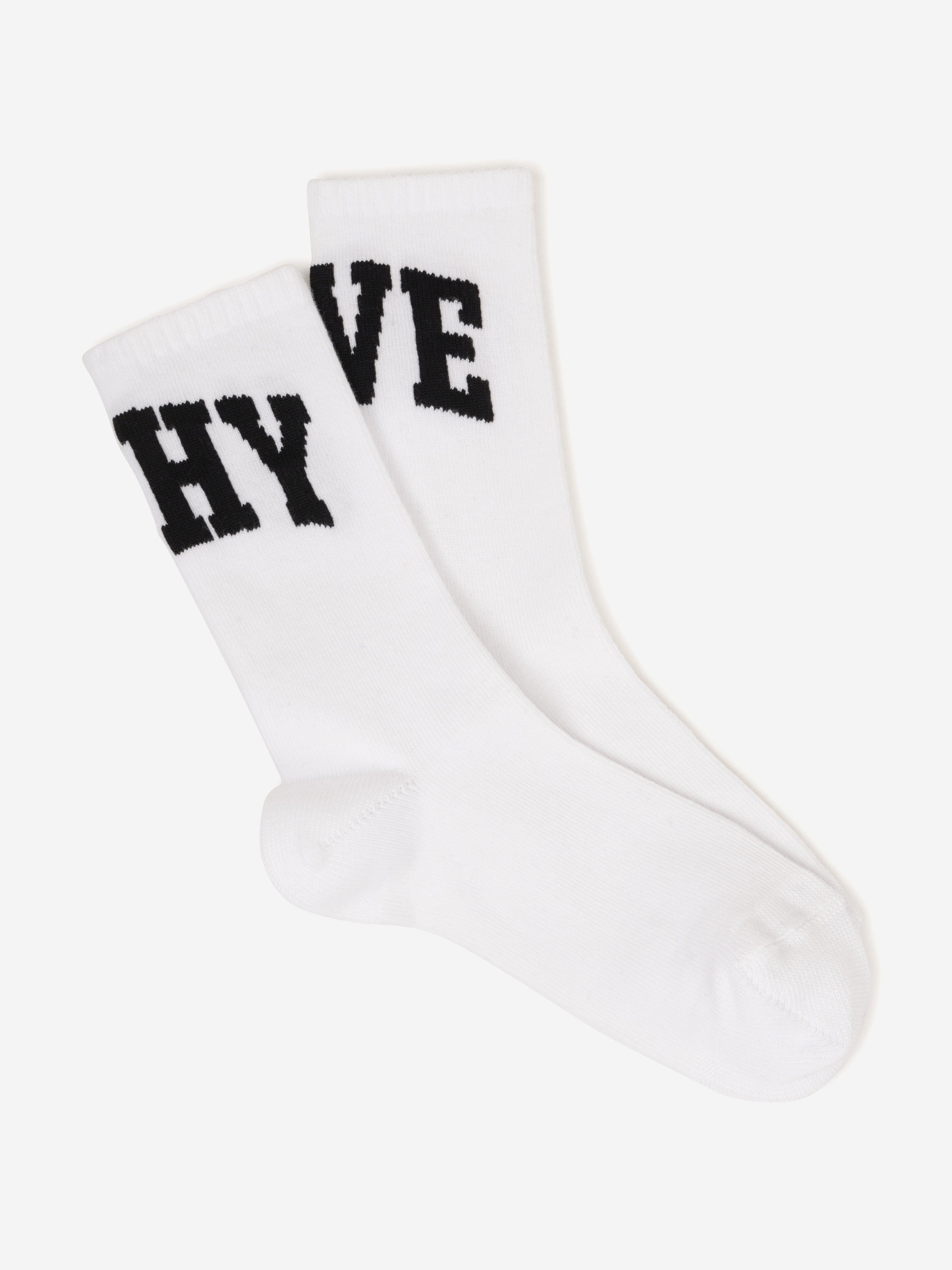 Boys Jacquard Logo Socks in White Buy Cheap Low Shipping