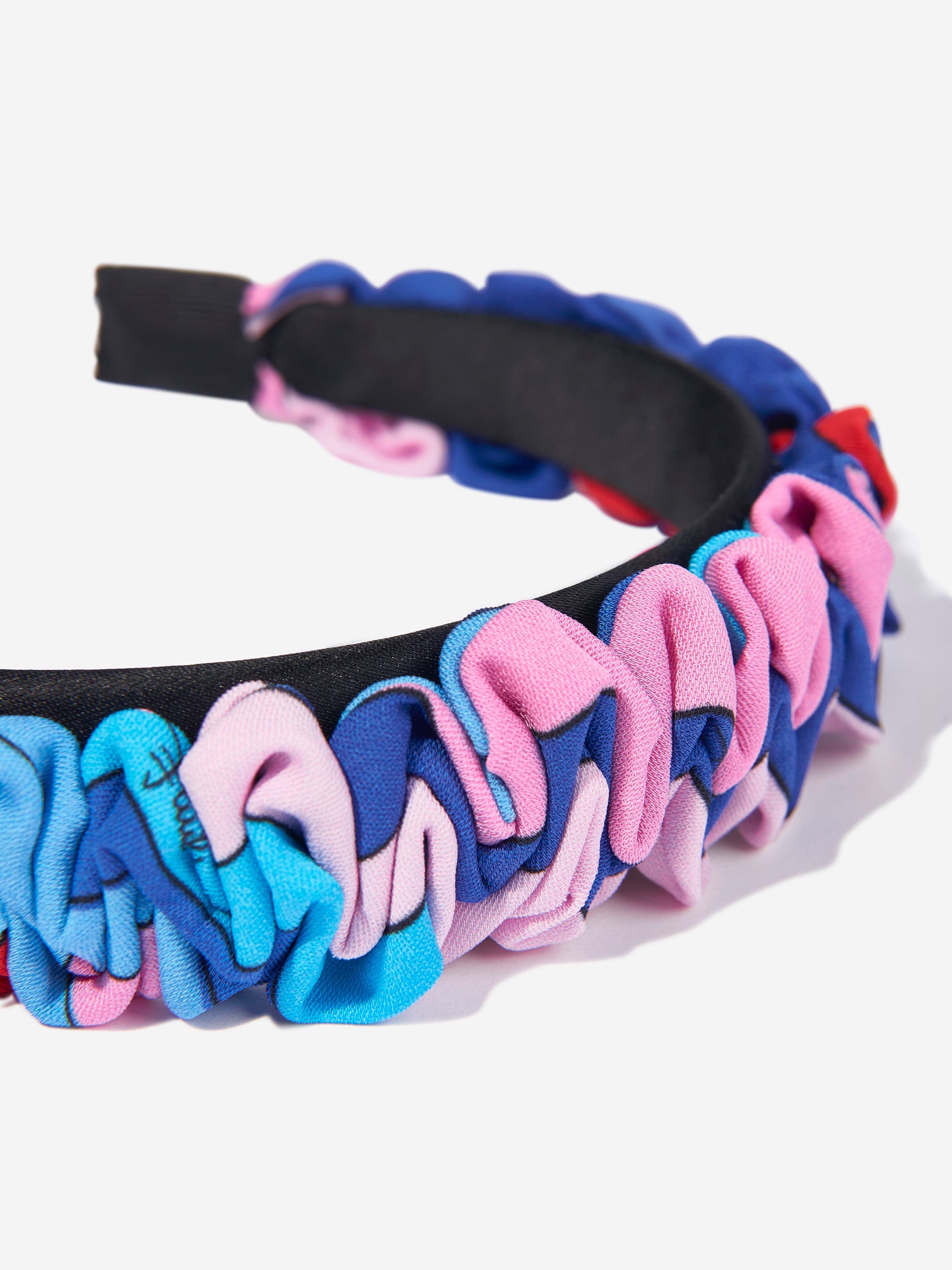 Girls Ruched Iride Print Headband in Multicolour Discounts