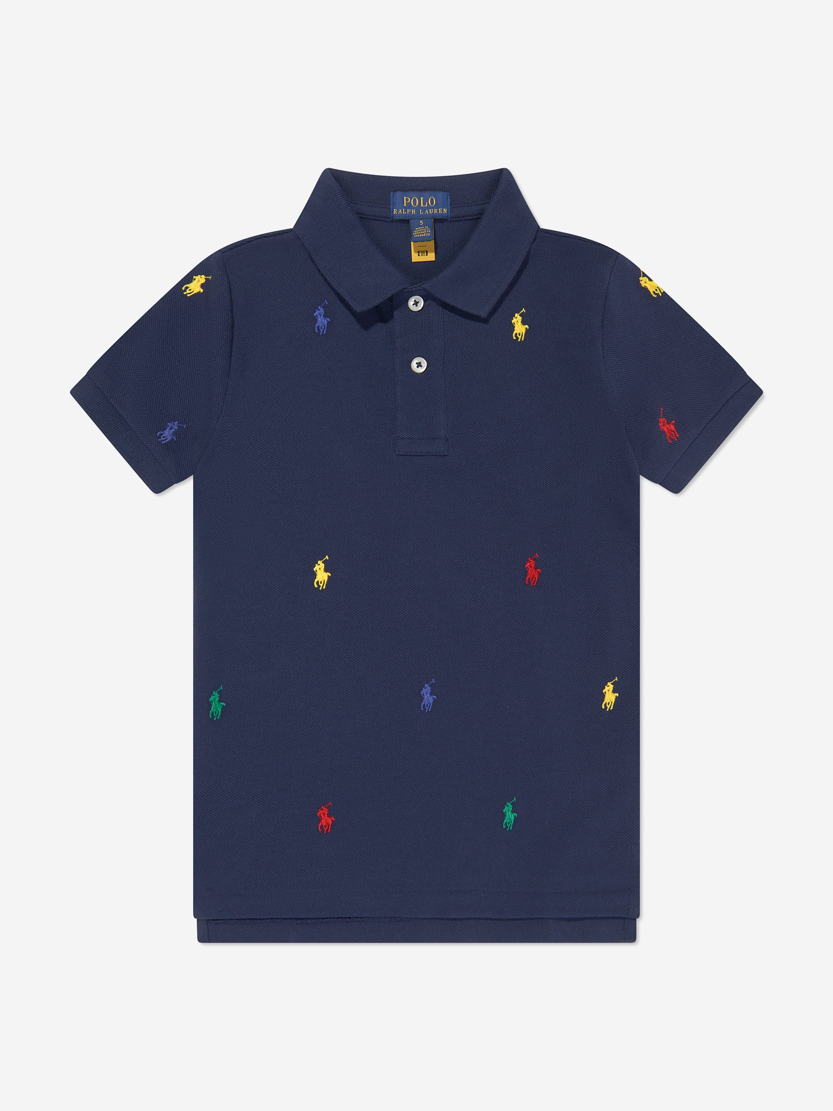 Ralph Lauren Boys Logo Polo Shirt in Navy Clearance Best