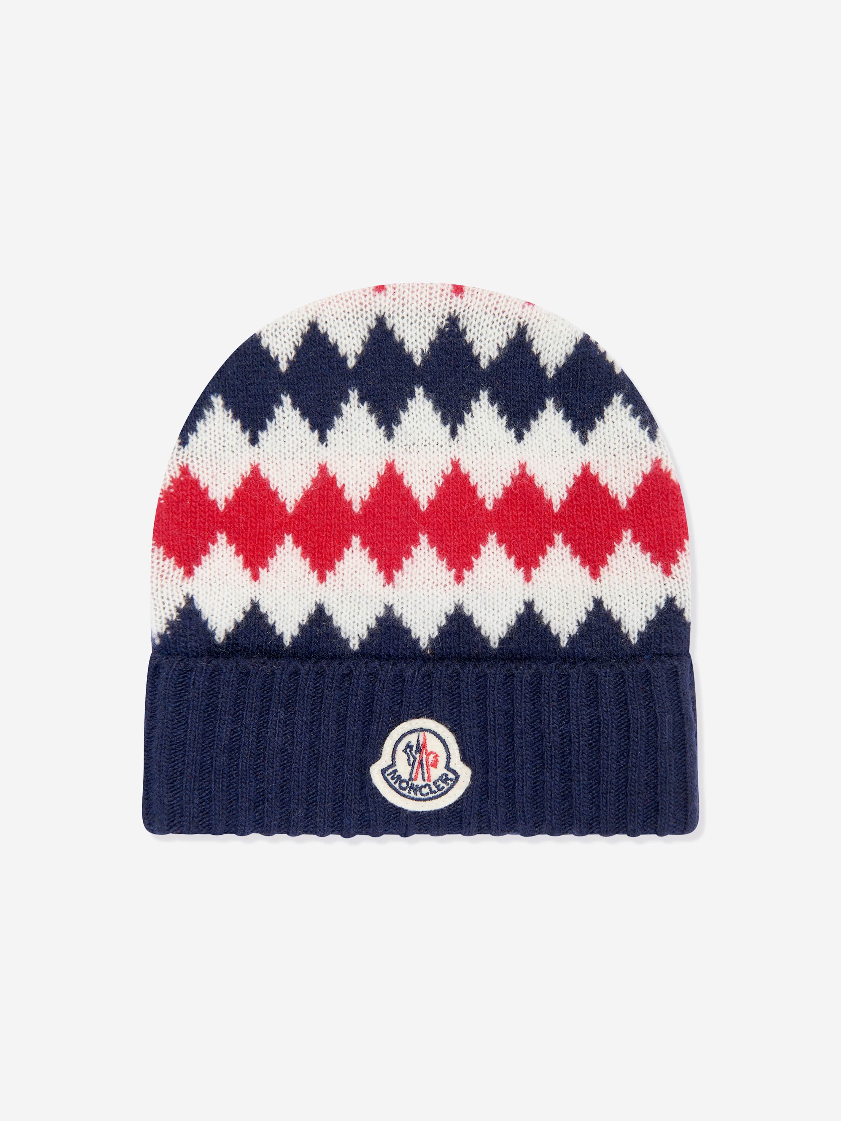 Moncler Enfant Baby Boys Wool Beanie Hat in Navy Sale Genuine