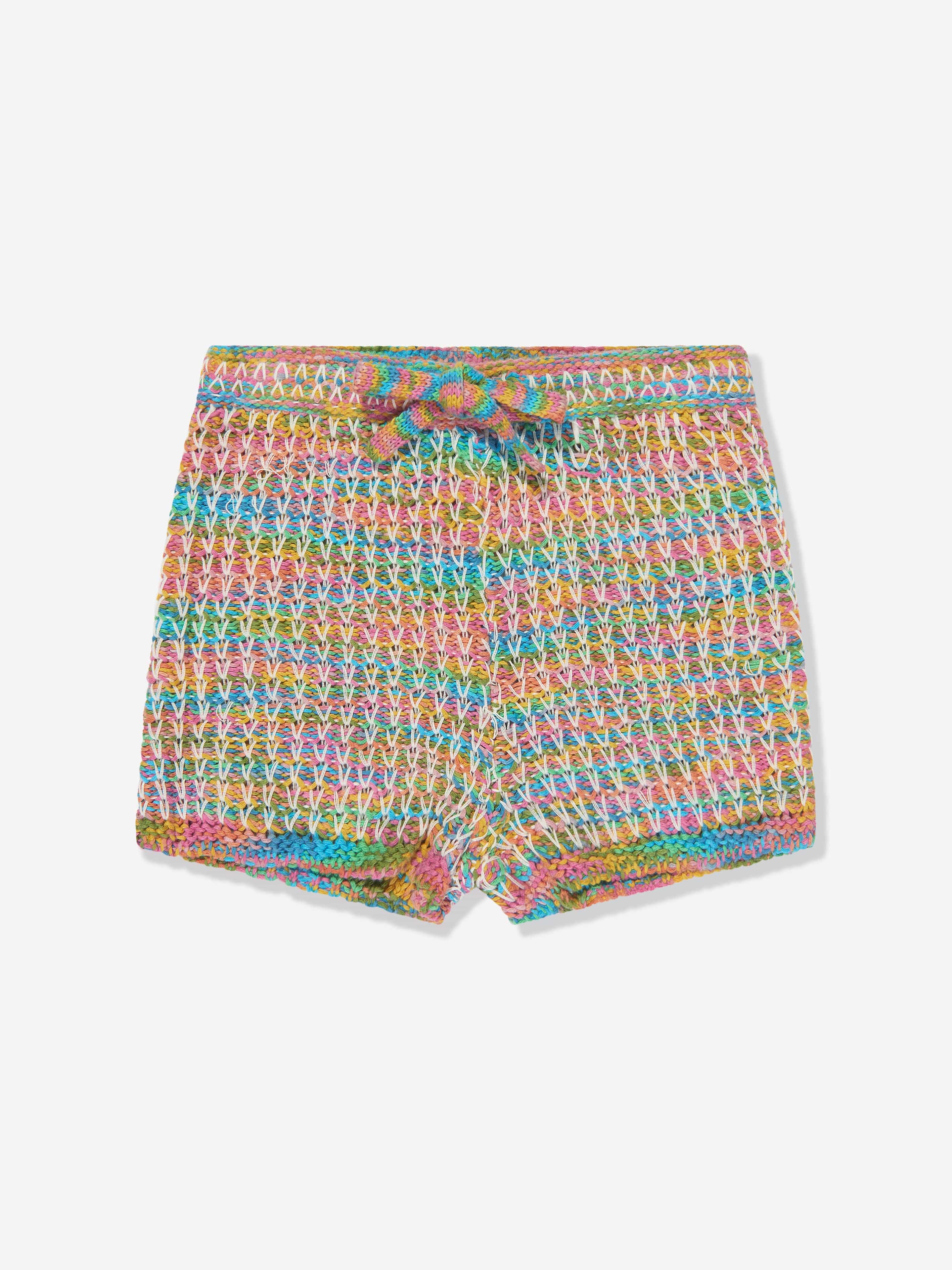 Zimmermann Girls August Textured Knit Shorts in Multicolour Buy Cheap Many Kinds Of
