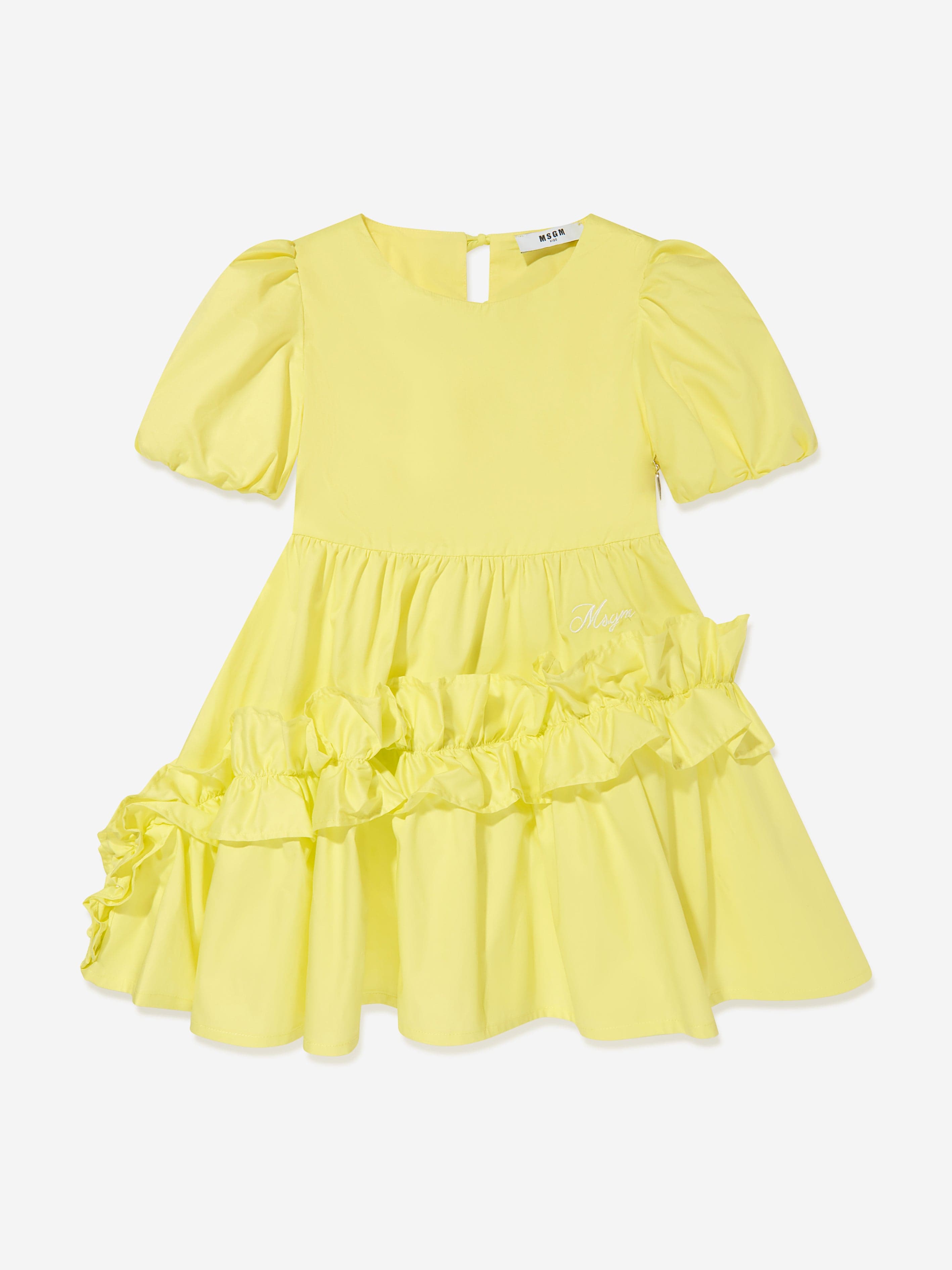 MSGM Girls Poplin Dress in Green Buy Cheap Best Pices