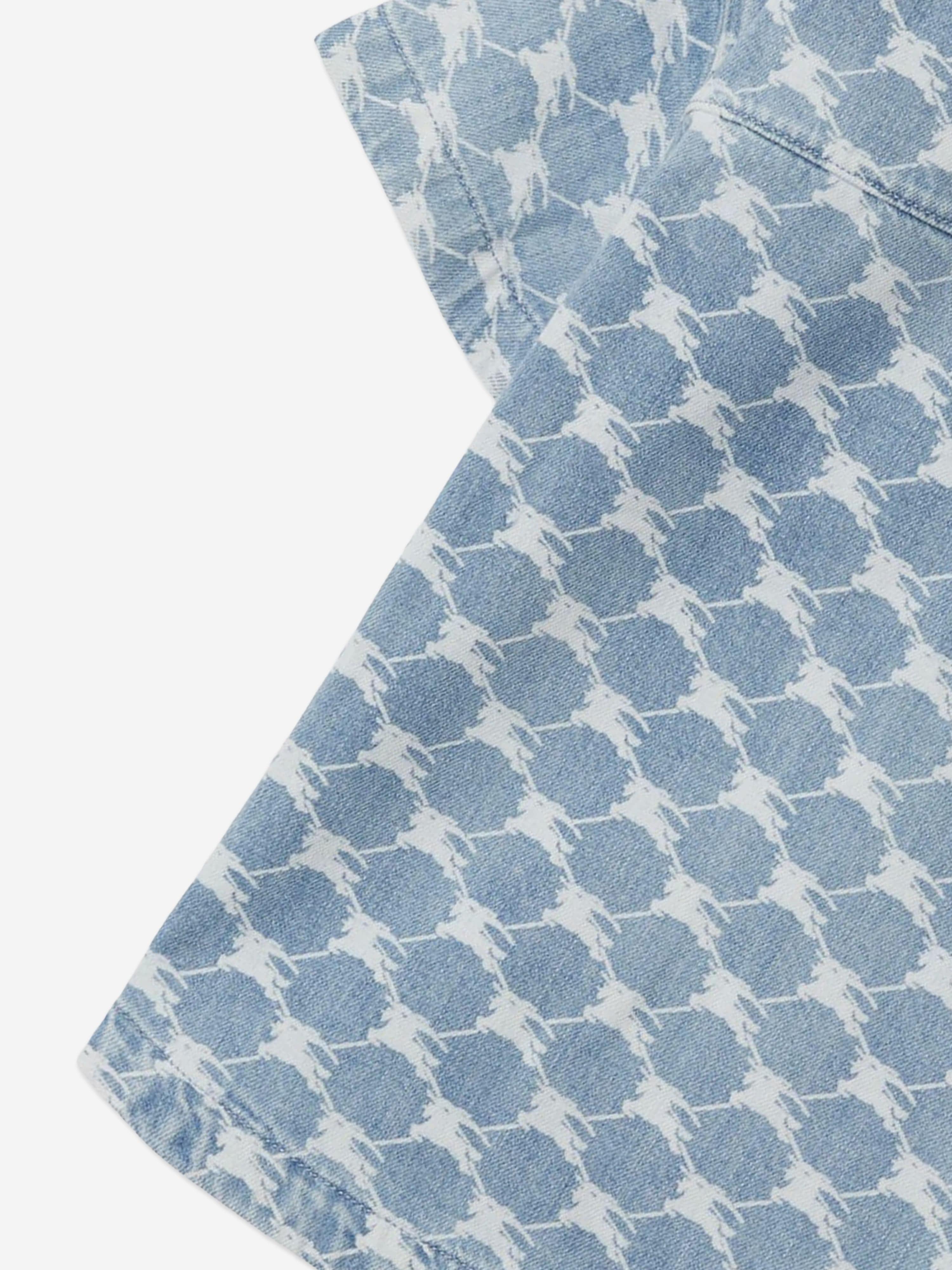Burberry Boys Short Sleeve Alan Shirt in Blue Clearance Buy