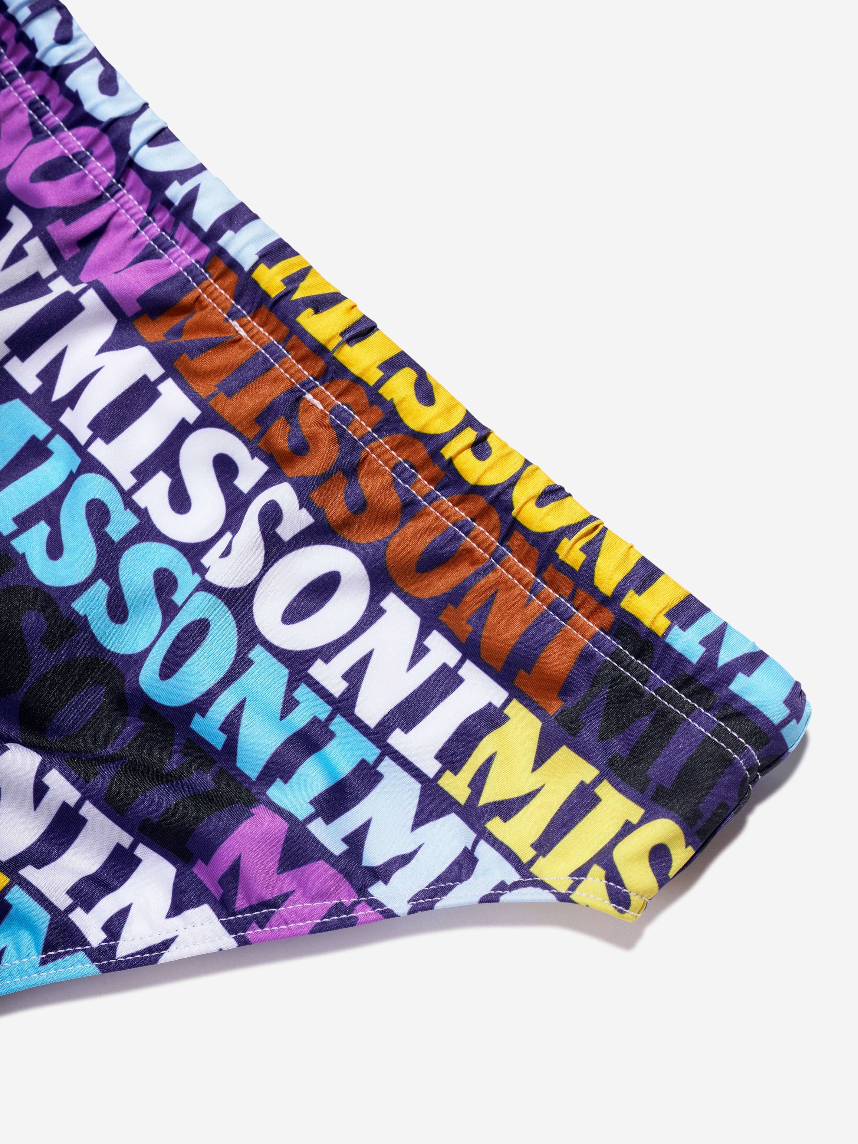 Missoni Boys Logo Swimming Briefs in Multicolor Official Site For Sale