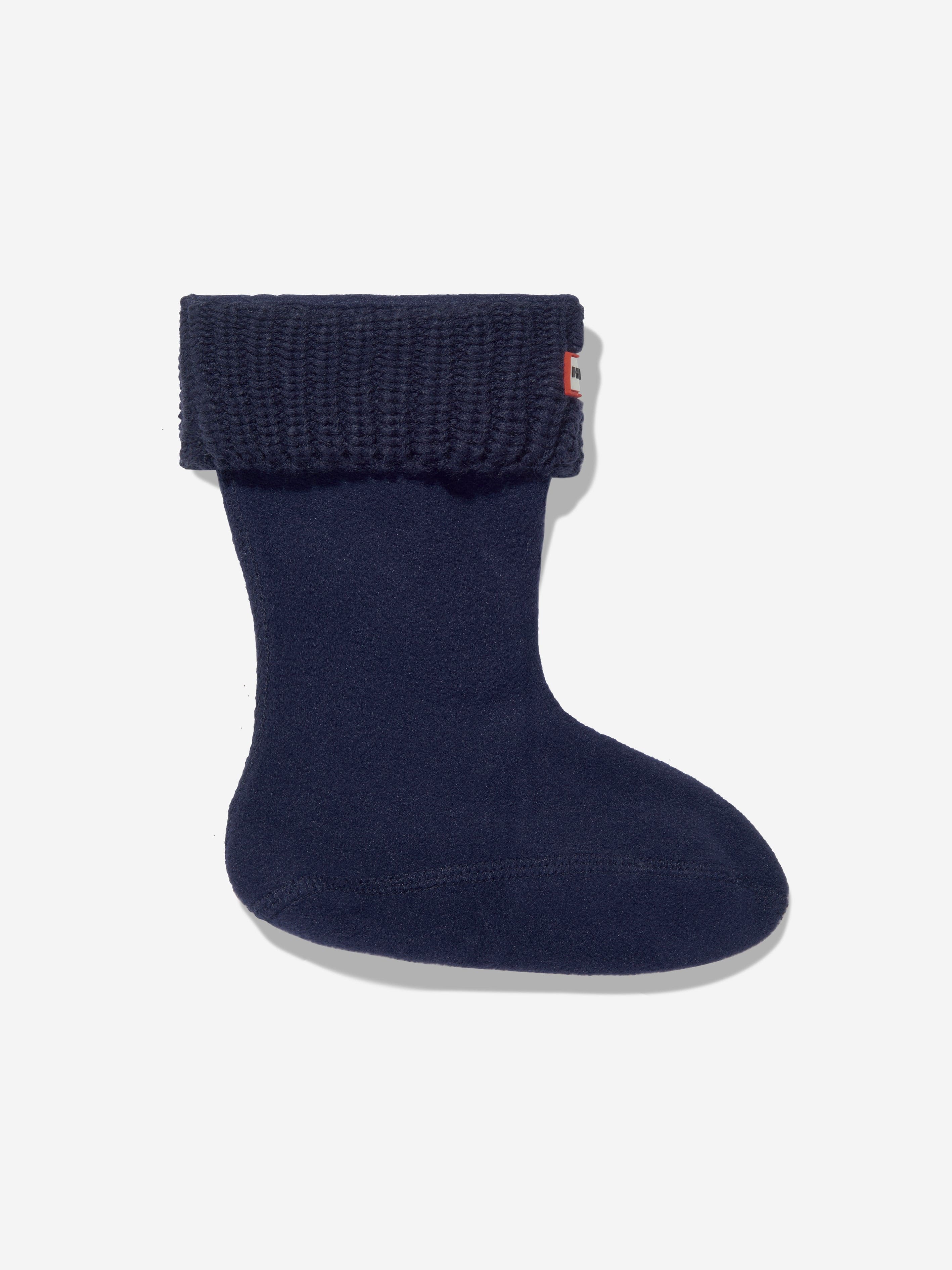 Hunter Kids Recycled Half Cardigan Boot Socks in Navy Hot Sale Online