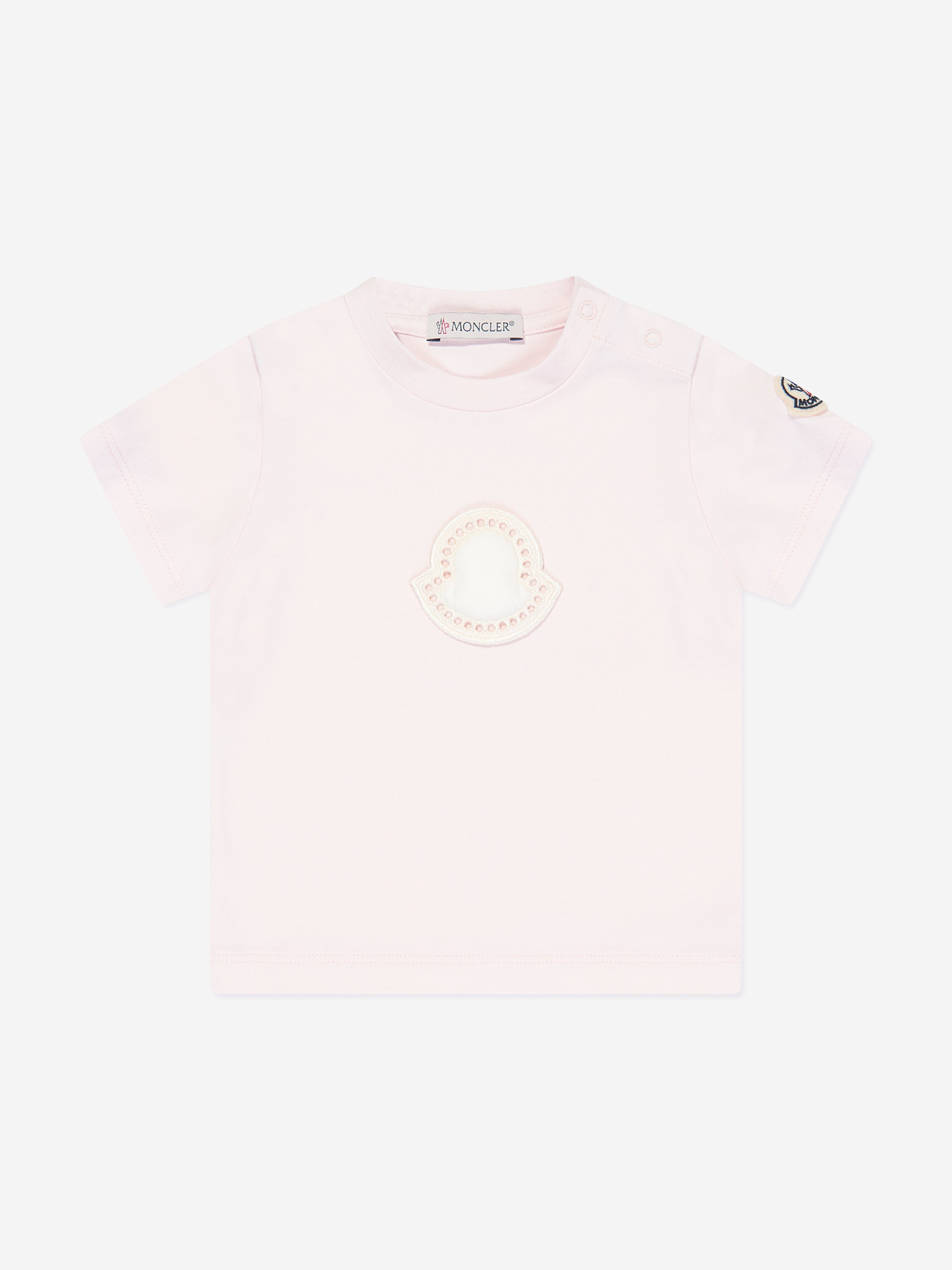 Moncler Enfant Baby Girls Logo T-Shirt in Pink Free Shipping Low Shipping
