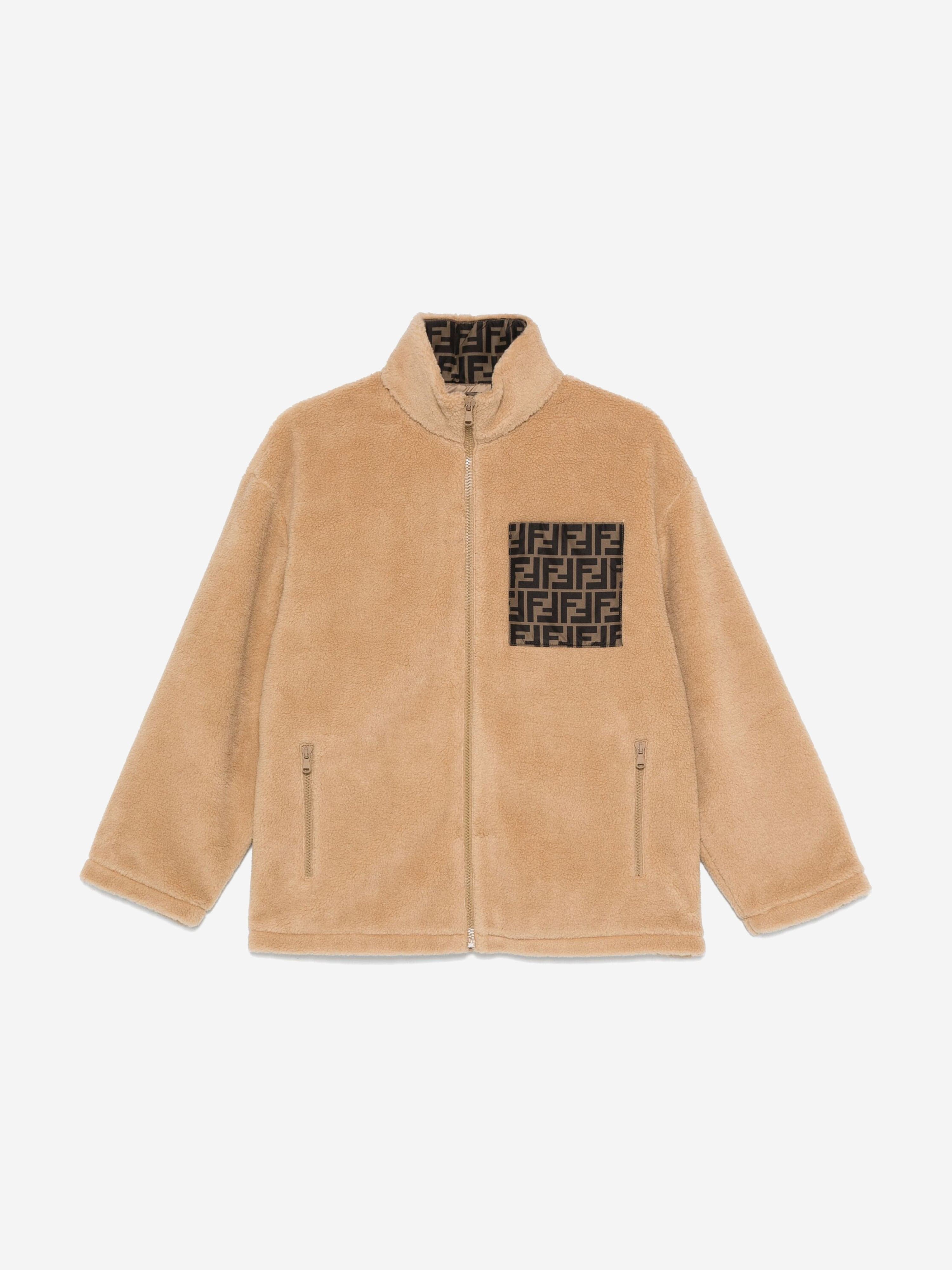 Kids Teddy Jacket in Beige Free Shipping Exclusive