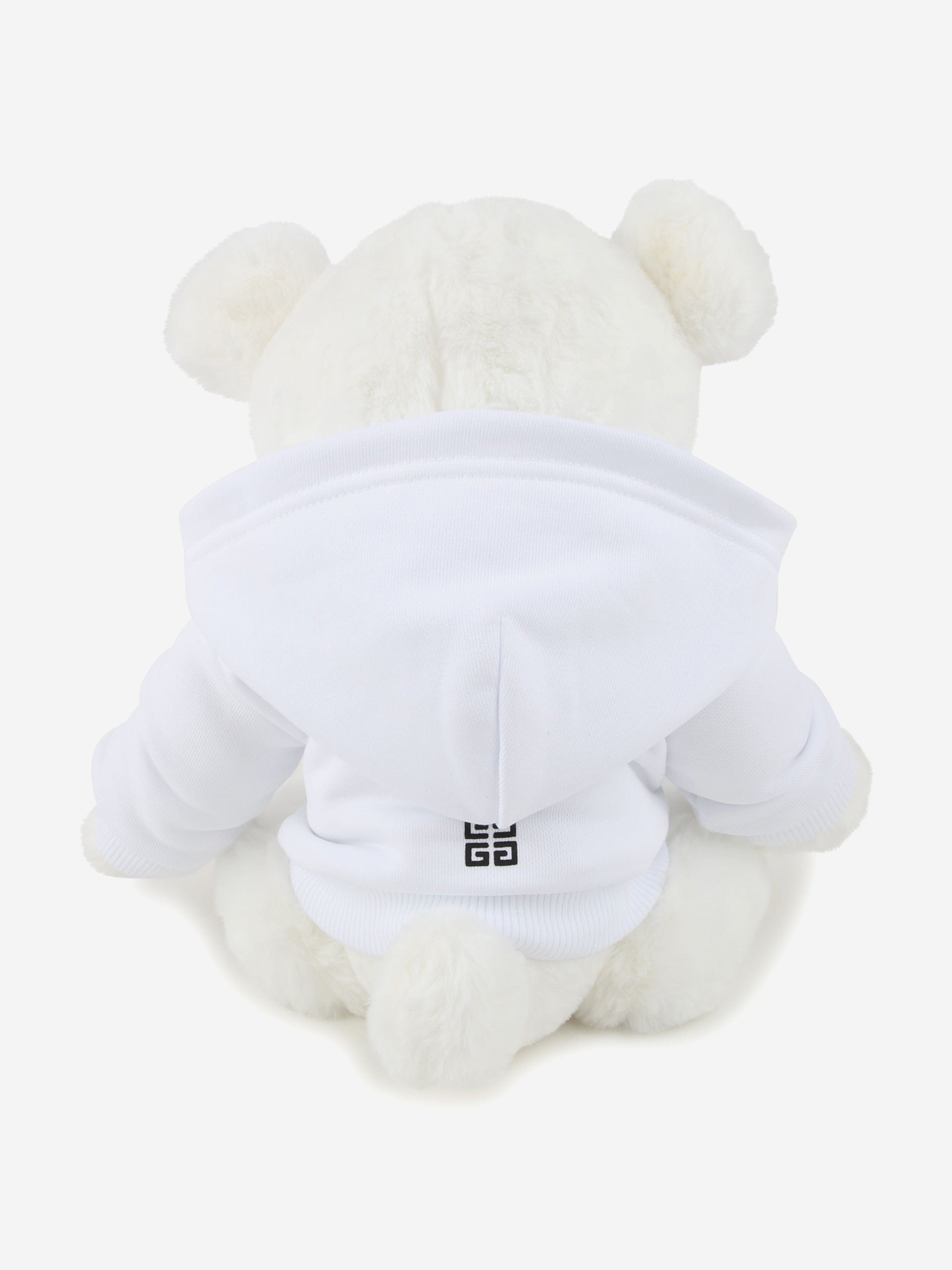 Teddy Soft Toy with Logo Hoodie in White Outlet 2025 Newest