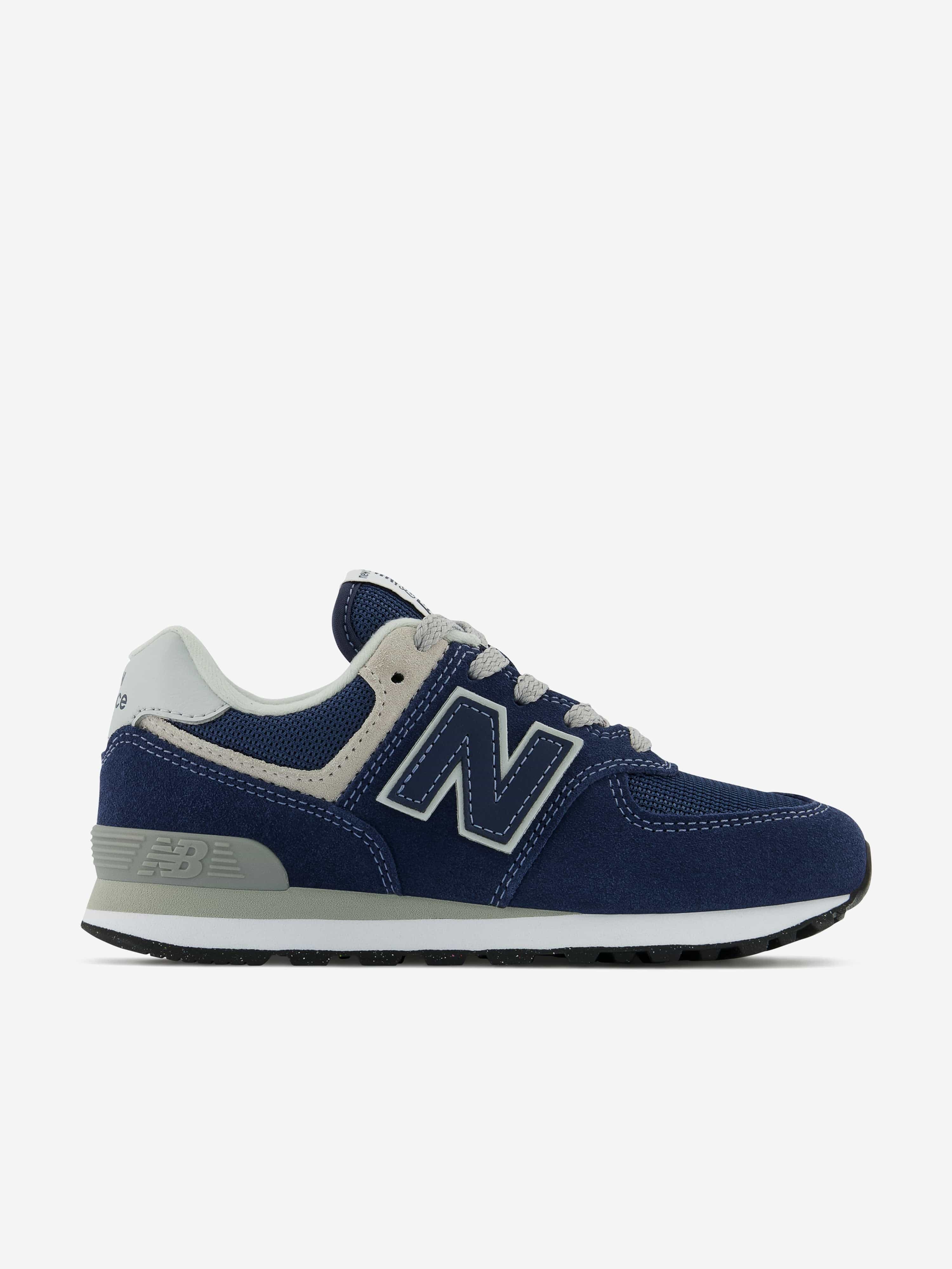 New Balance Boys Suede 574 Trainers in Navy Clearance Explore