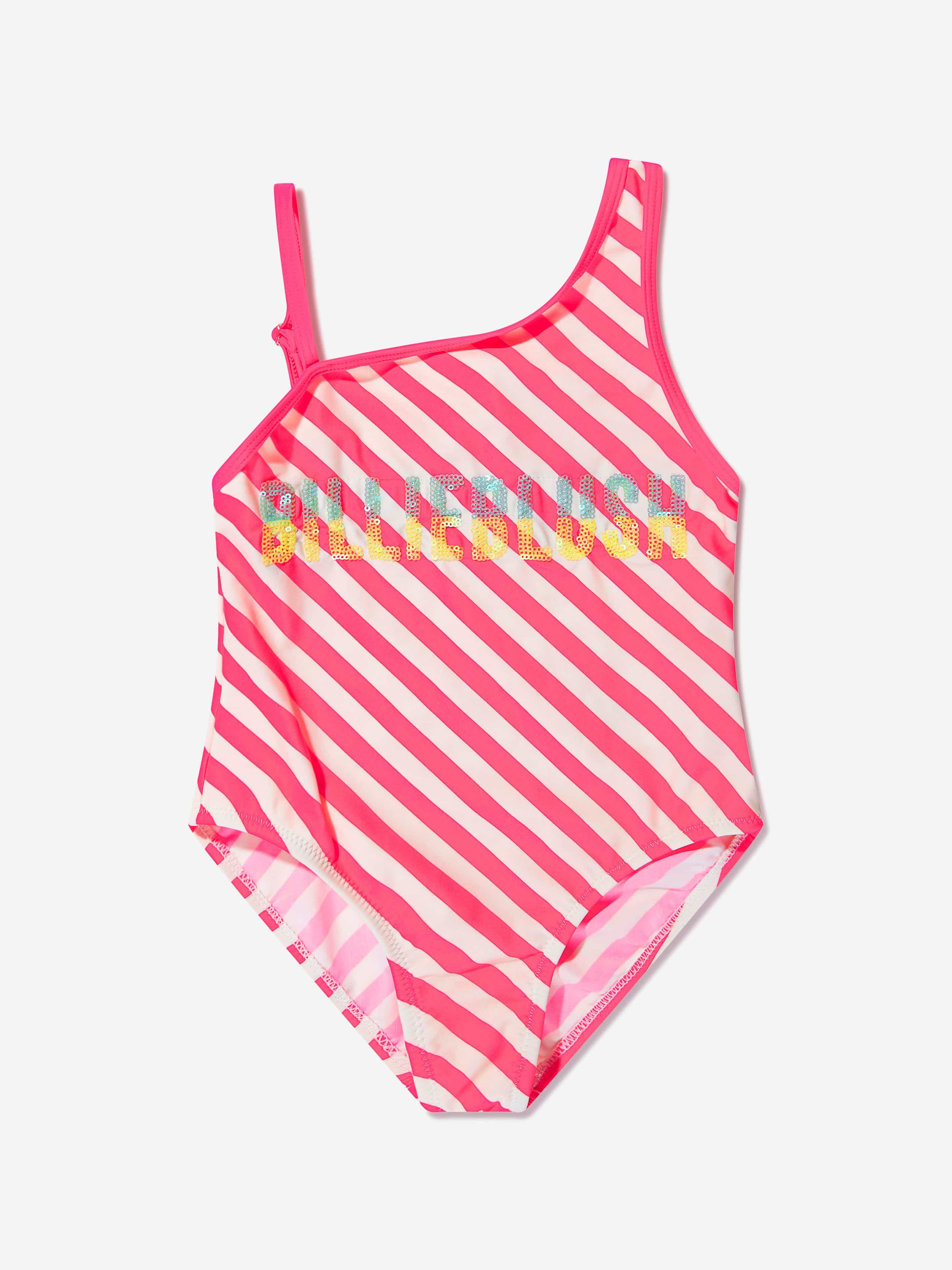 Billieblush Girls Swimsuit With 2 Scruchies in Pink Perfect
