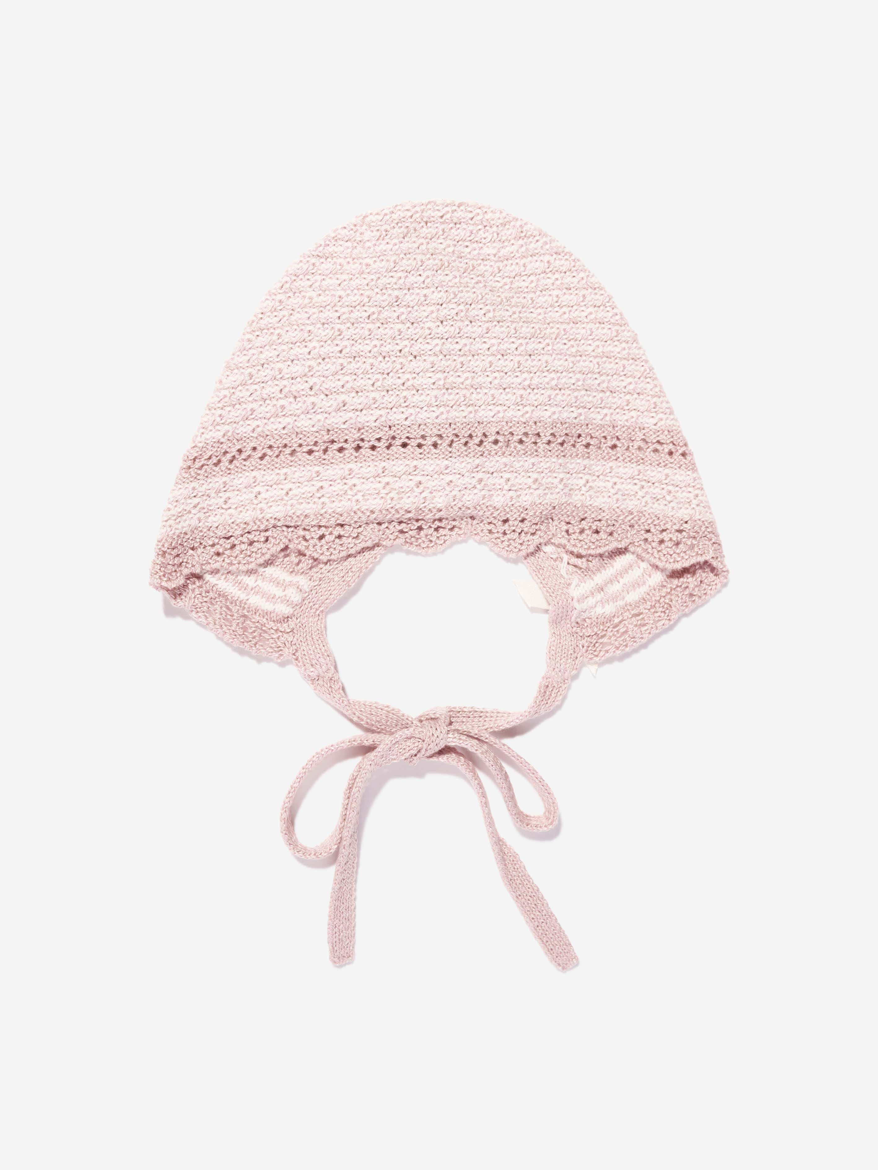 Paz Rodriguez Baby Girls Knitted Bonnet in Pink Sale Ebay