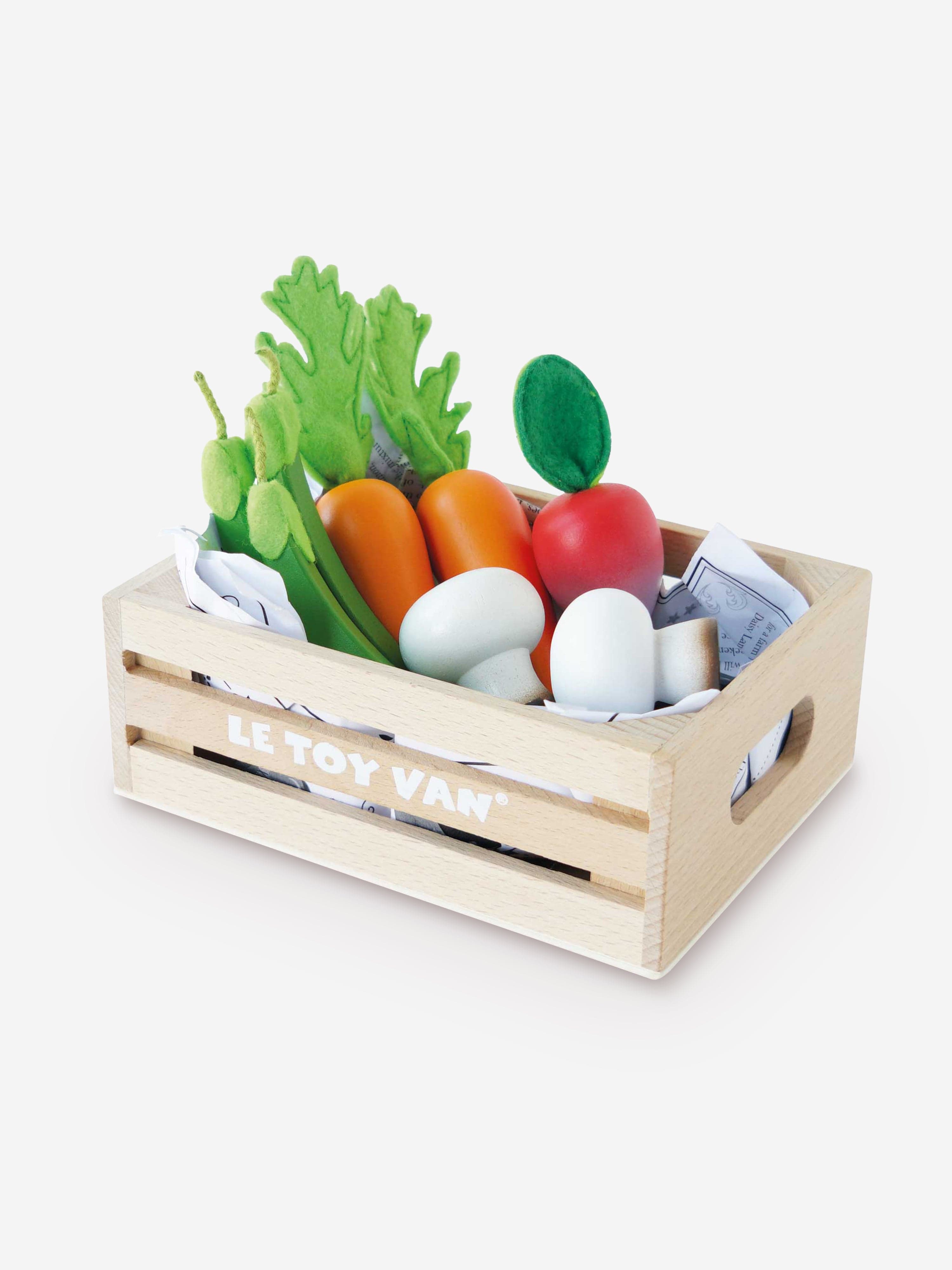 Harvest Vegetables Wooden Food Crate-9 Piece (W:16 x D:16 x H:18 cm) Outlet Footaction