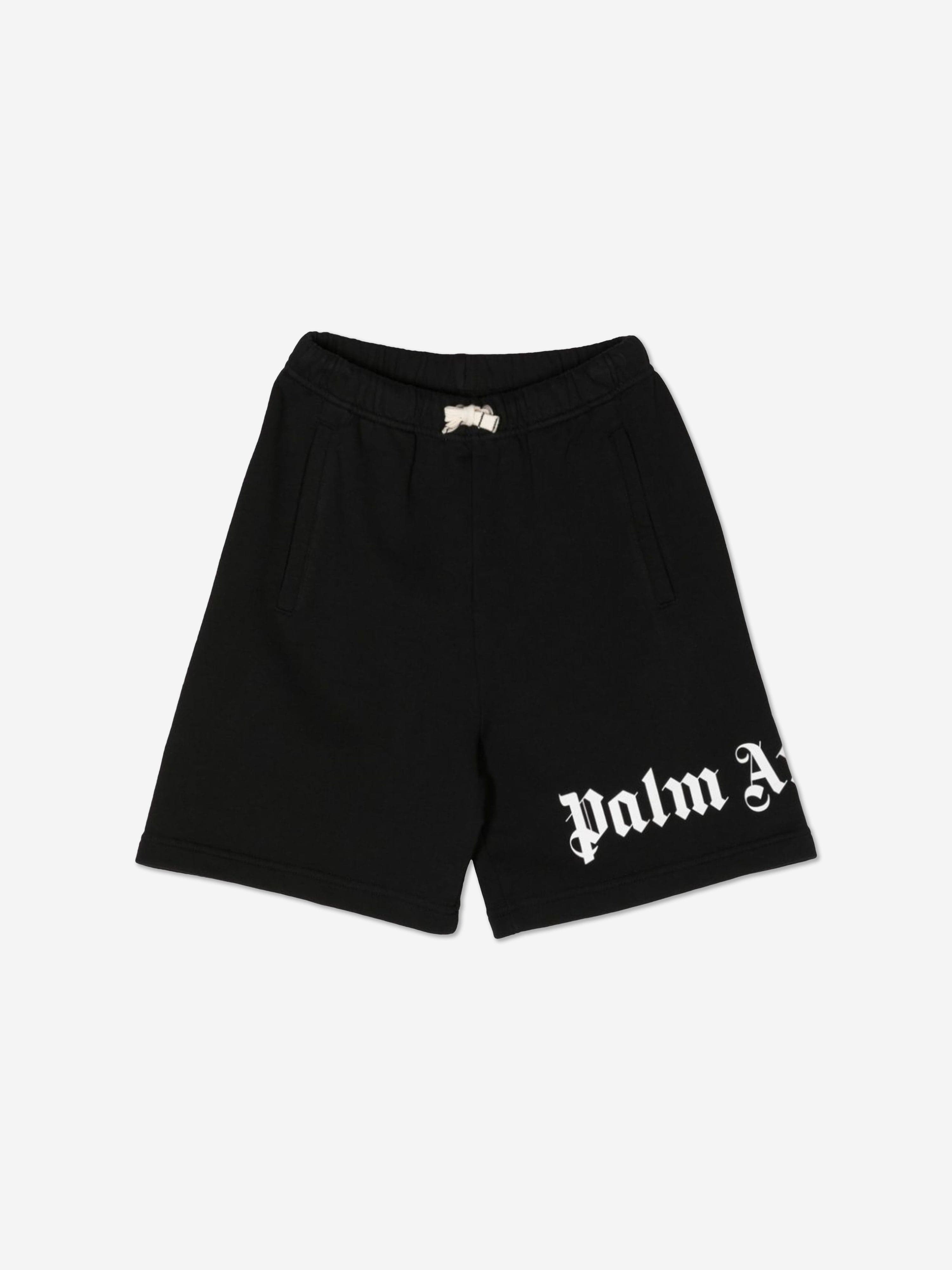 Palm Angels Boys Classic Overlogo Shorts in Black Amazon Online