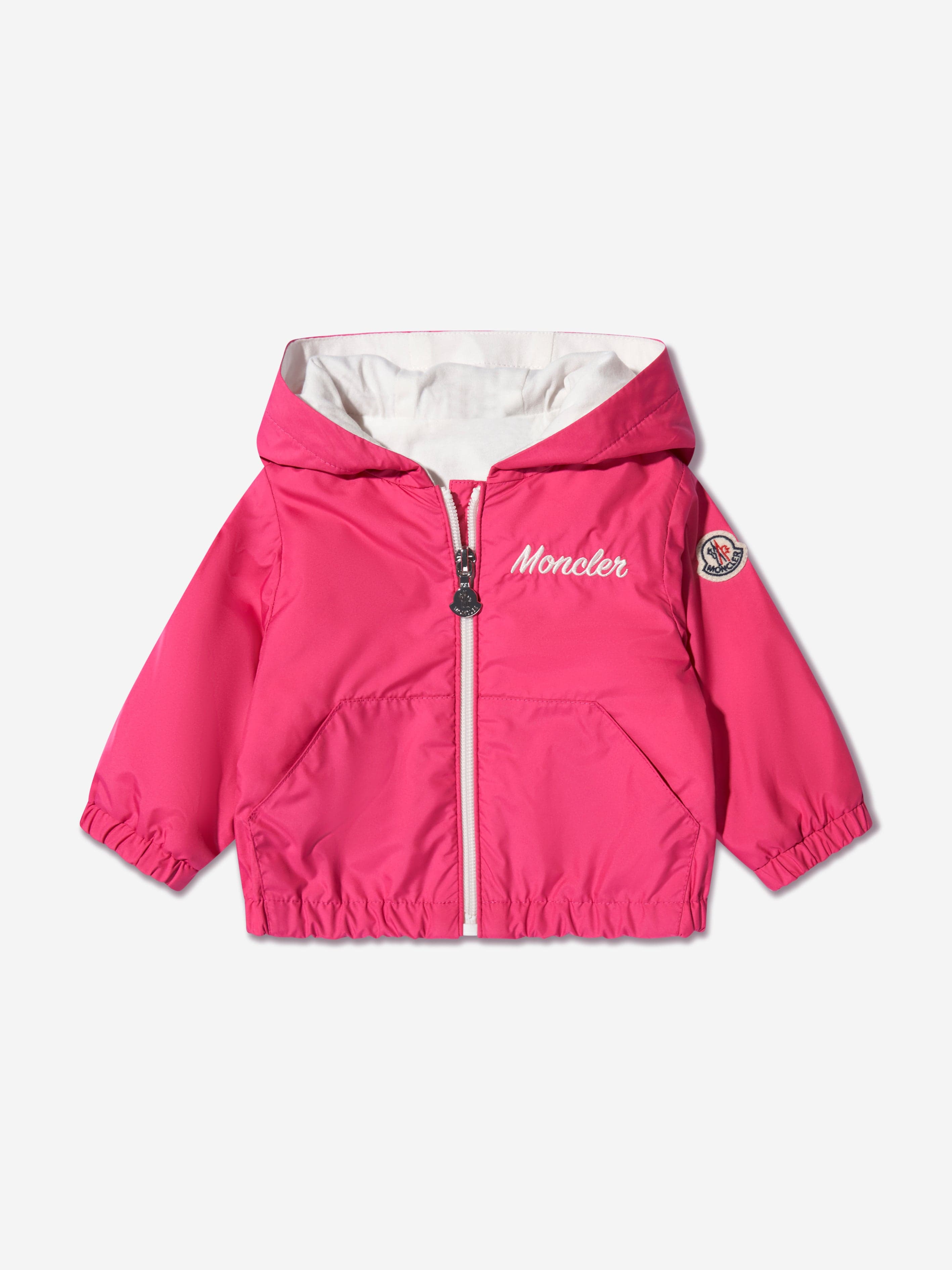 Moncler Enfant Baby Girls Down Padded Evanthe Jacket in Pink Free Shipping Online