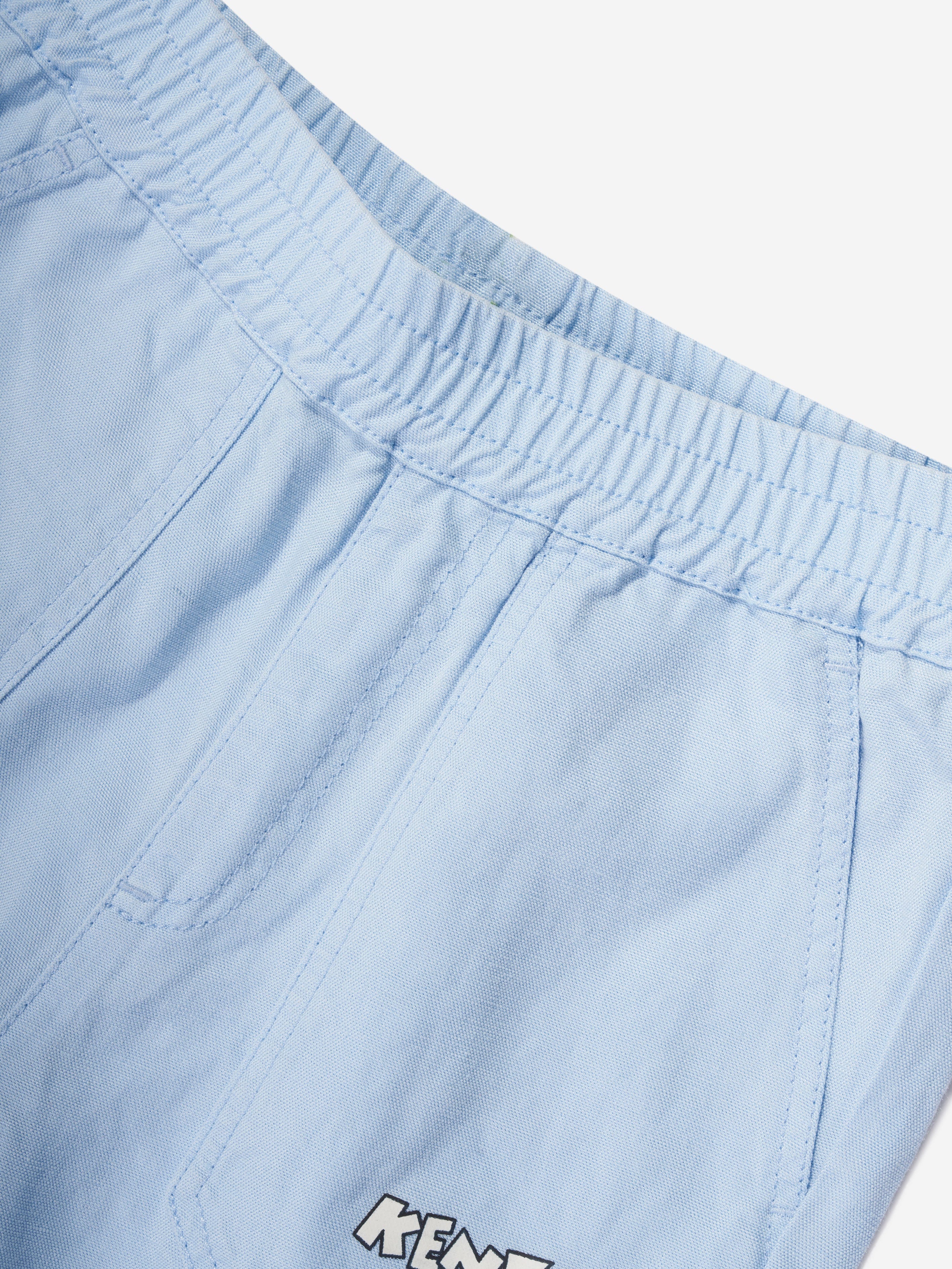 KENZO Boys Logo Bermuda Shorts in Blue Outlet Clearance